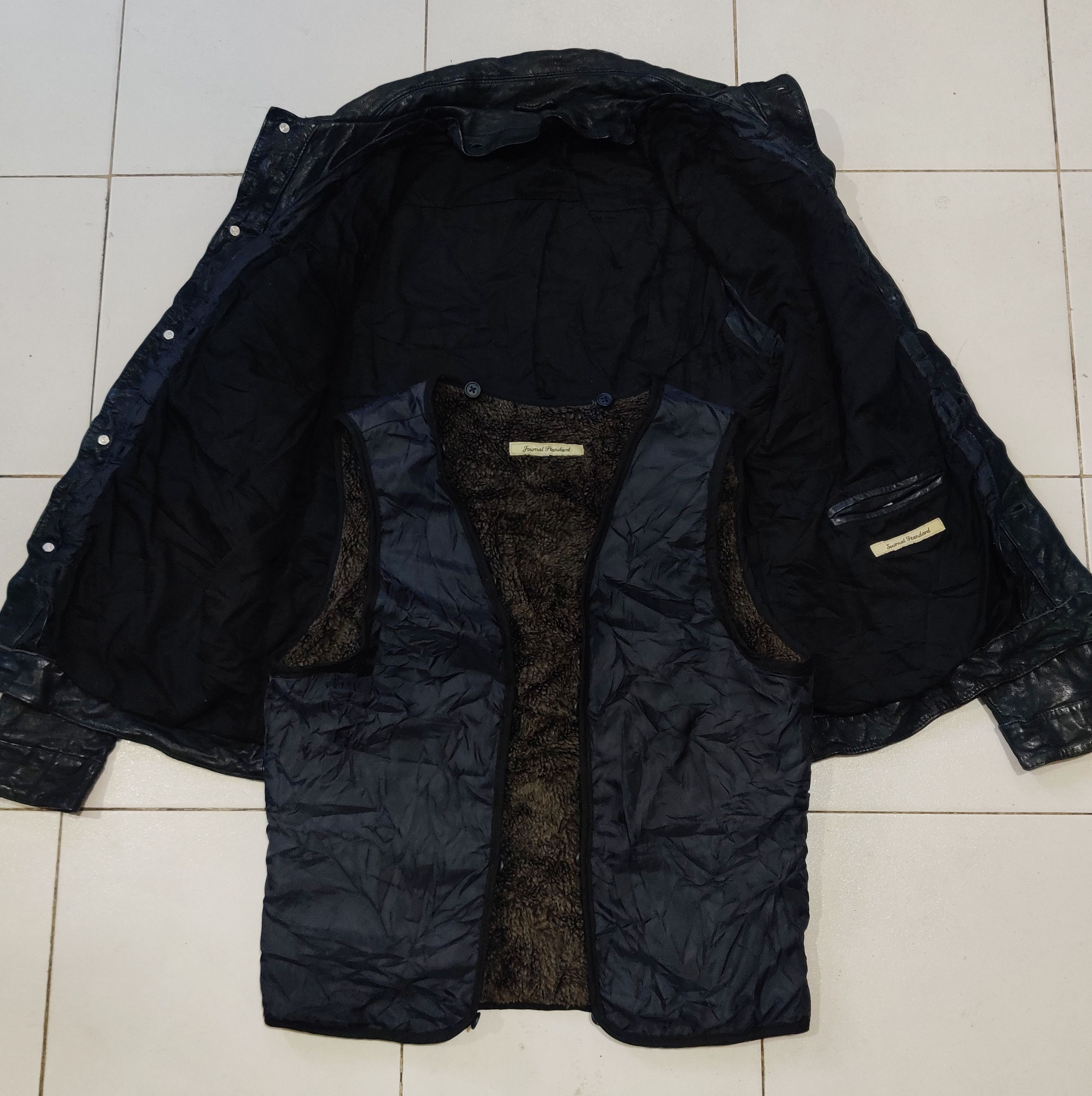 Journal Standard Journal Standard Goatskin Leather Trucker Jacket Size US M / EU 48-50 / 2 - 12 Thumbnail