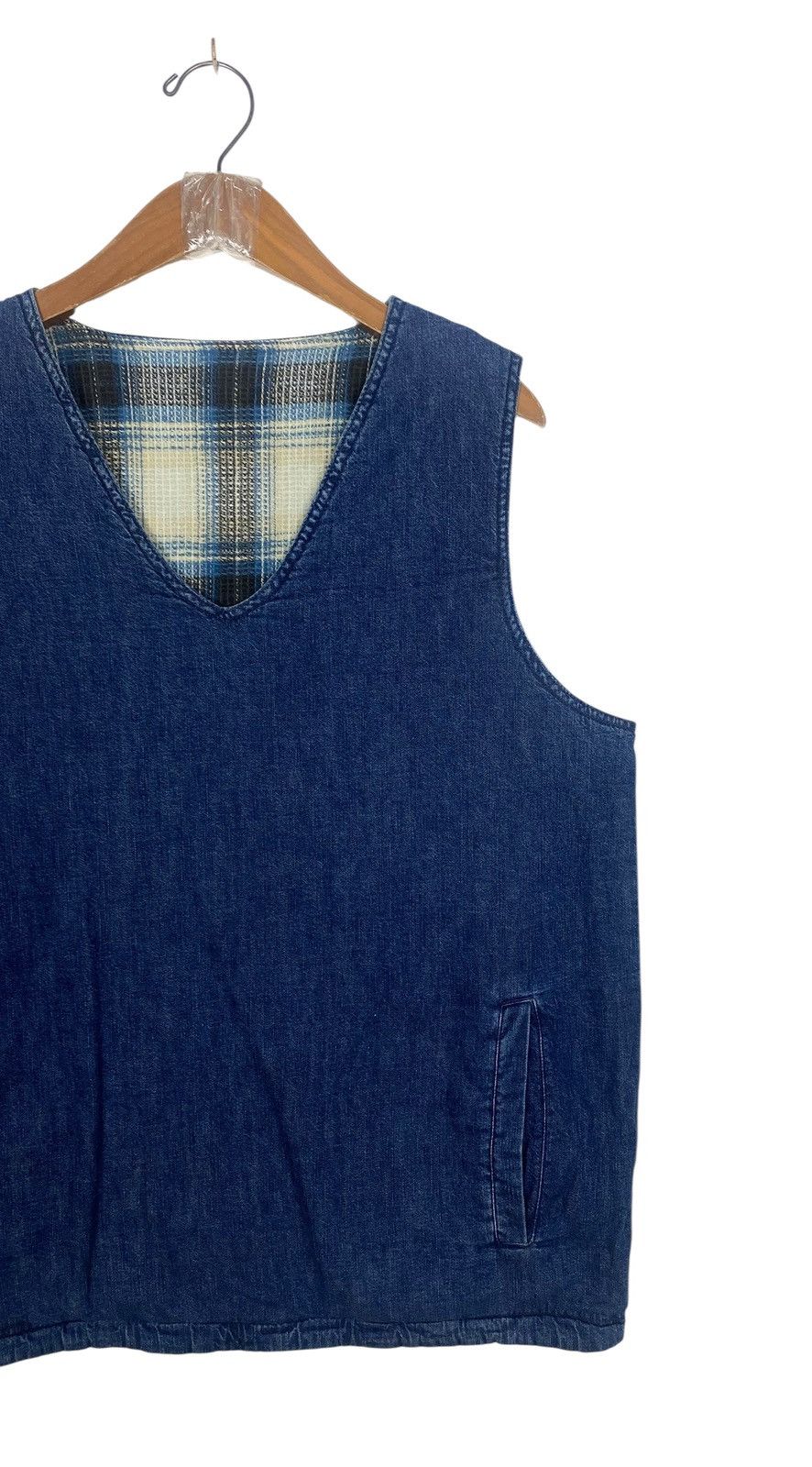 Japanese Brand Rare‼️ Vintage Gaijin Made Denim Vest Reversible Japan Size US S / EU 44-46 / 1 - 3 Thumbnail