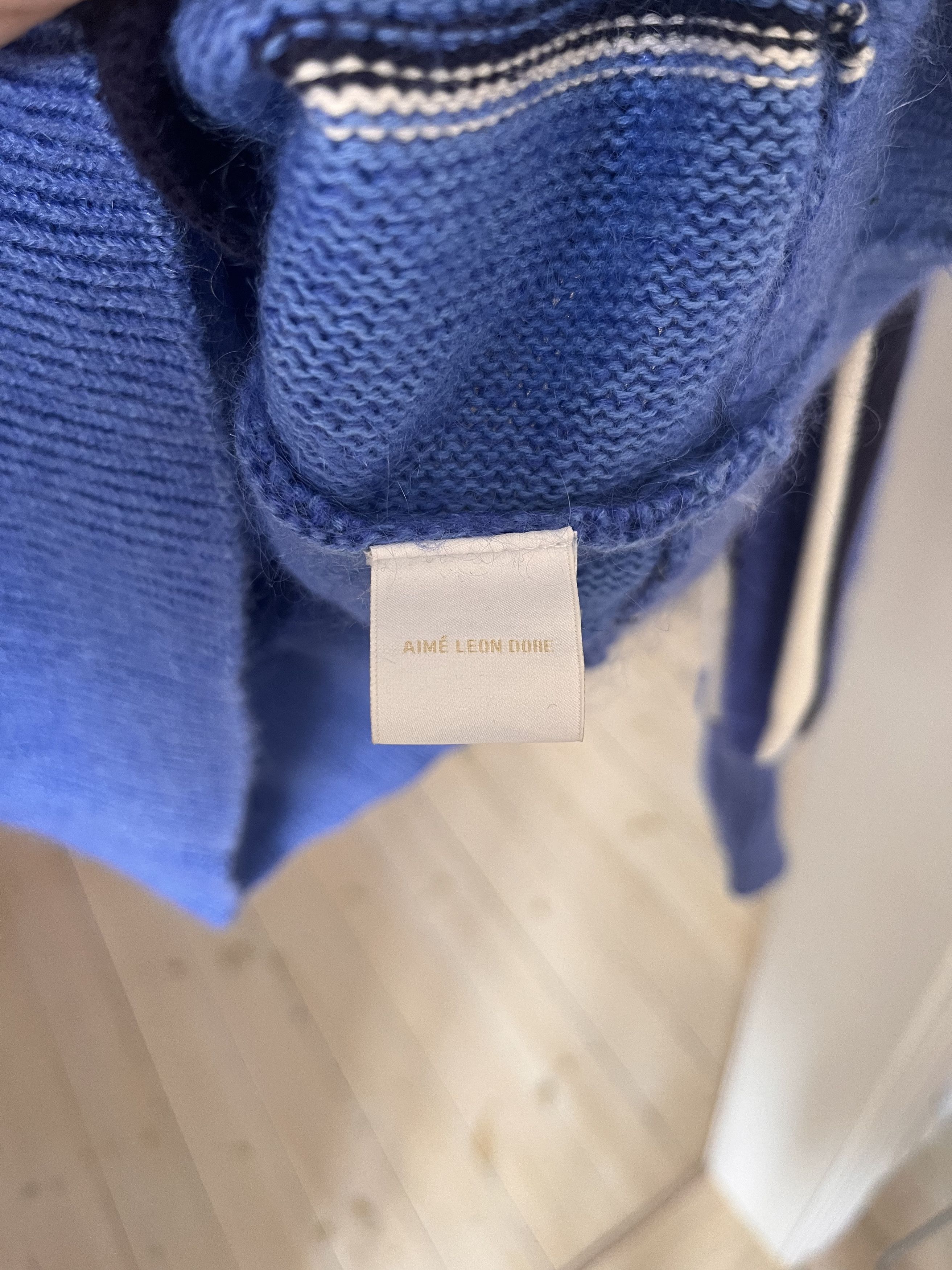 Aime Leon Dore Aime Leon Dore Striped Mohair Cardigan Goldenrod Size US L / EU 52-54 / 3 - 5 Thumbnail