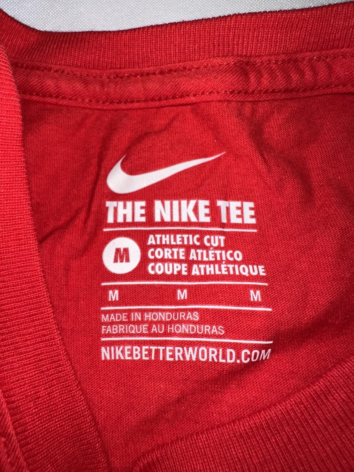 Nike Nike Men’s Dri-Fit Cotton Red T-Shirt Size US M / EU 48-50 / 2 - 2 Thumbnail