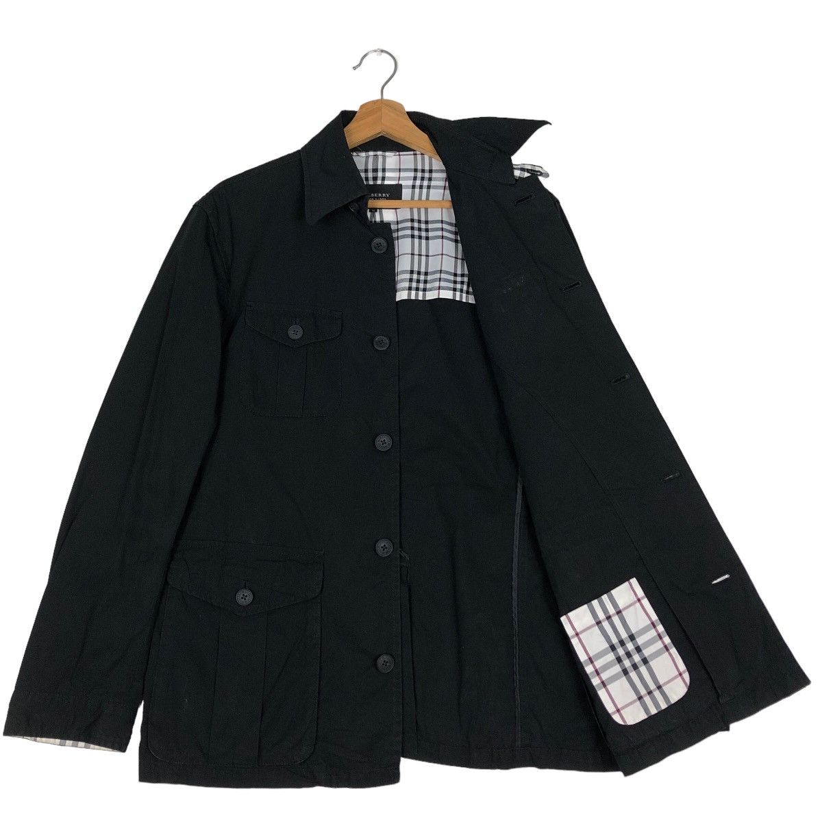 Burberry 🔥Vintage Chore Jacket Burberry Black Label Nova Check Size US M / EU 48-50 / 2 - 9 Thumbnail