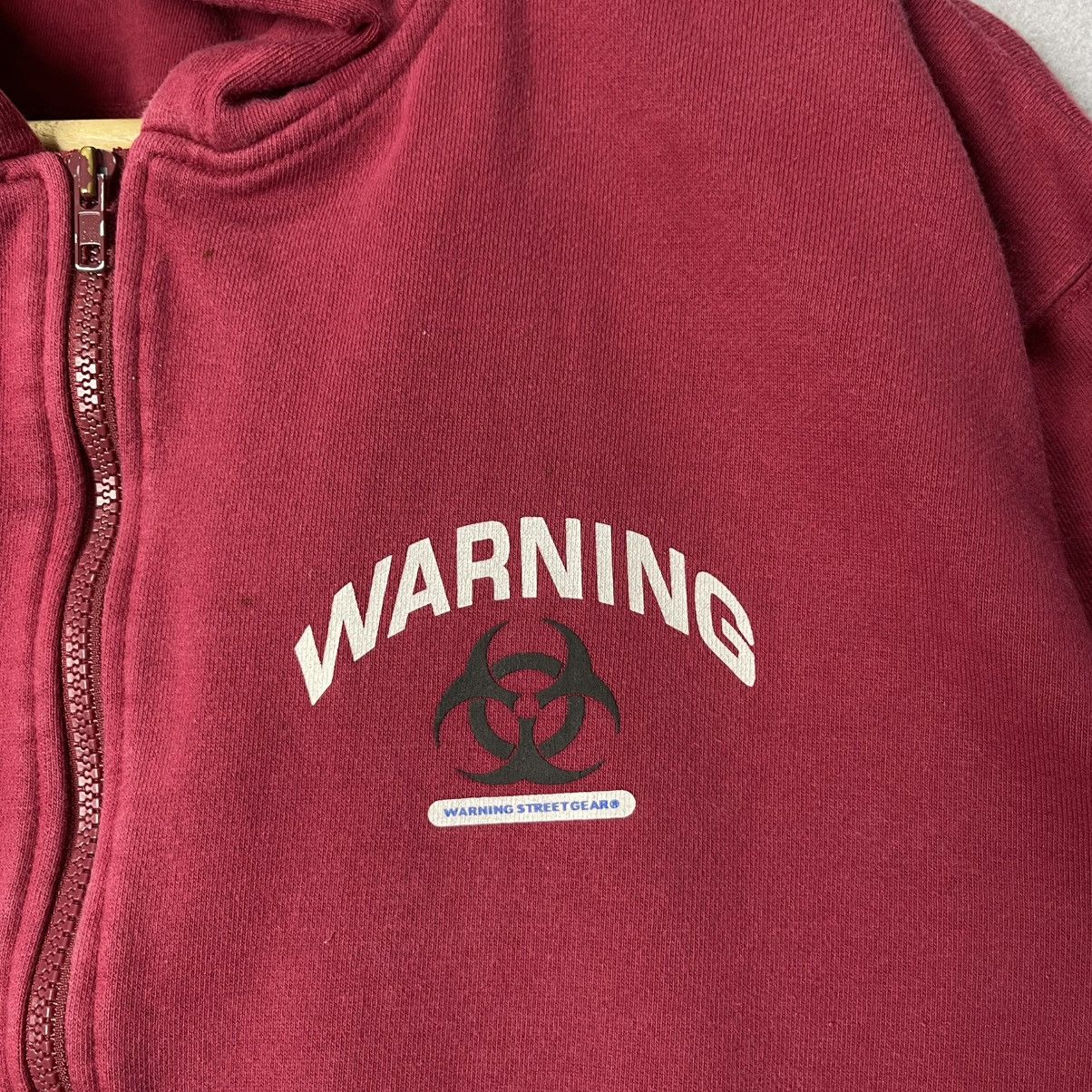 Japanese Brand Y2K Warning Street Gear Full Zip Hoodie (Size Large) Size US L / EU 52-54 / 3 - 5 Thumbnail