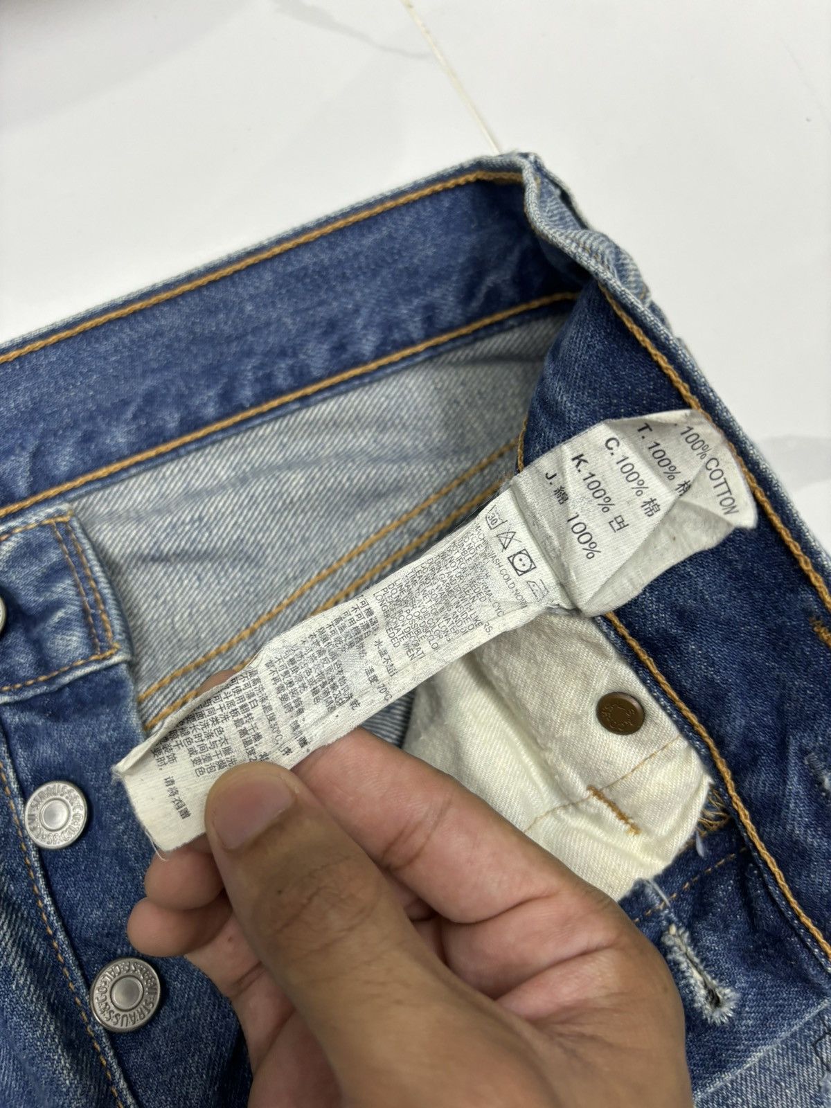 Japanese Brand × Levi's × Vintage VINTAGE LEVIS 501 BUTTON FLY STRAIGHT LEG DENIM JEANS Size US 28 / EU 44 - 14 Thumbnail