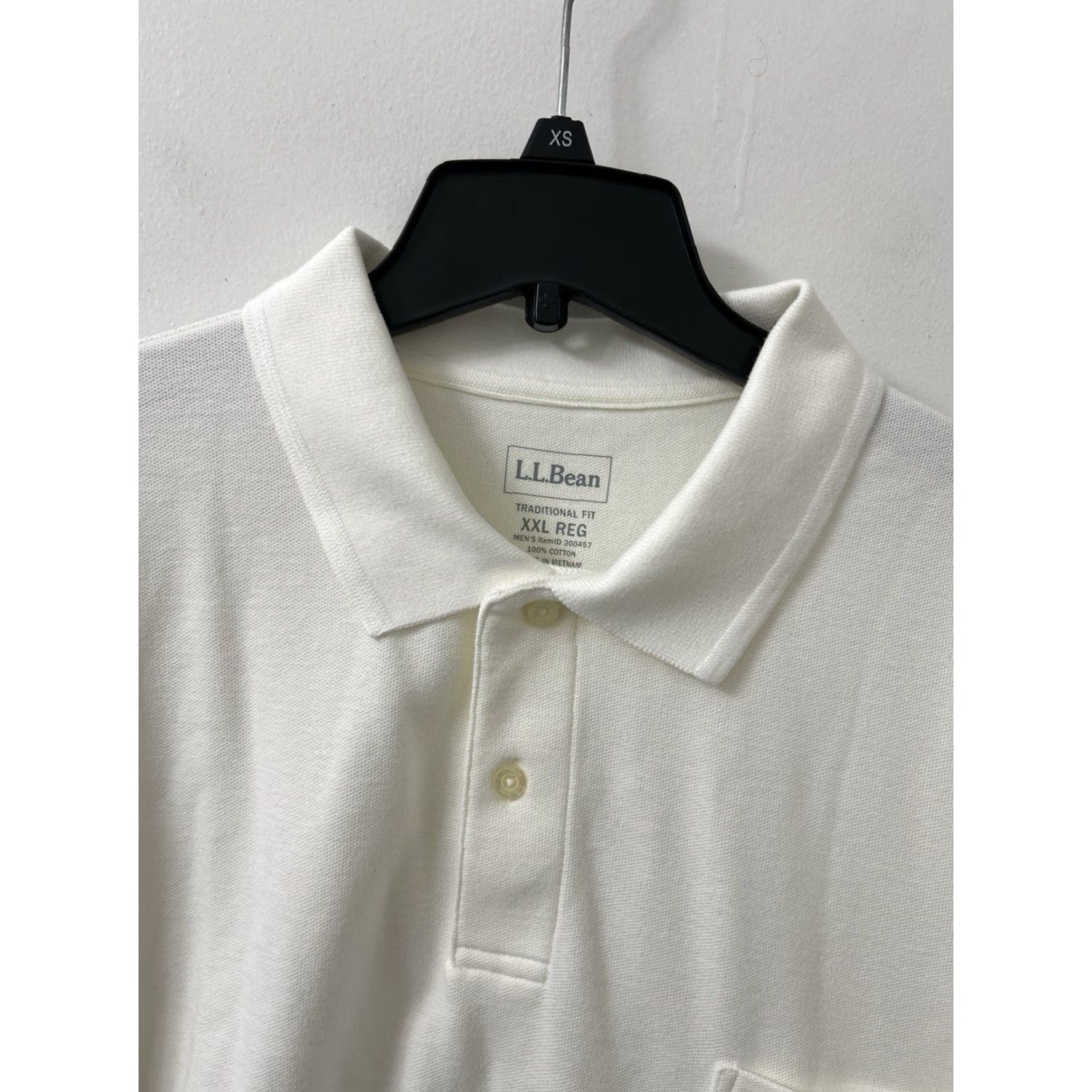 Vintage LL Bean Double L Polo Shirt Mens 2XL White Pocket Traditional S/S cotton 300457 Size US XXL / EU 58 / 5 - 5 Thumbnail