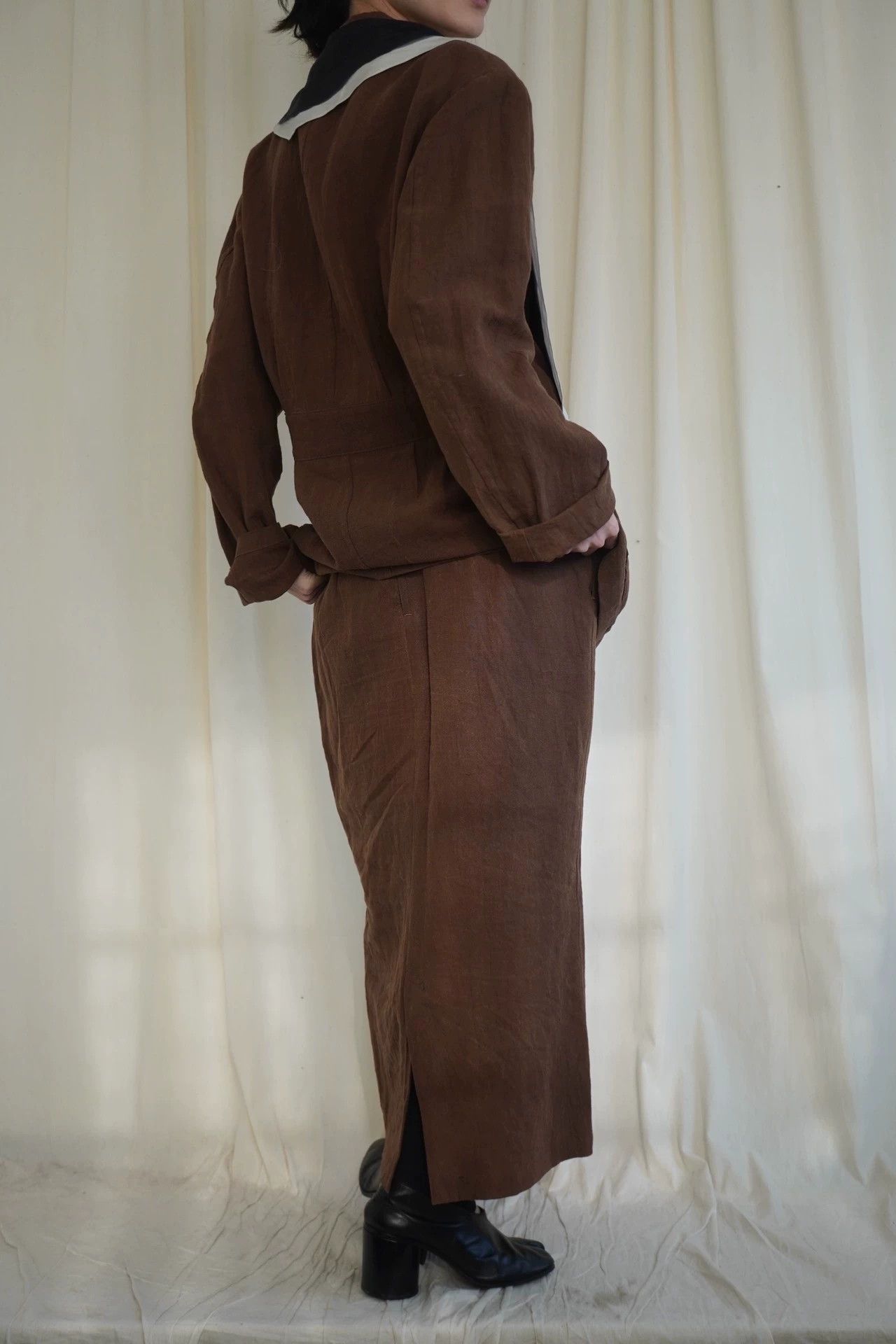 Y's Y's 1991ss Tea Linen Suit M Size XS / US 0-2 / IT 36-38 - 3 Thumbnail