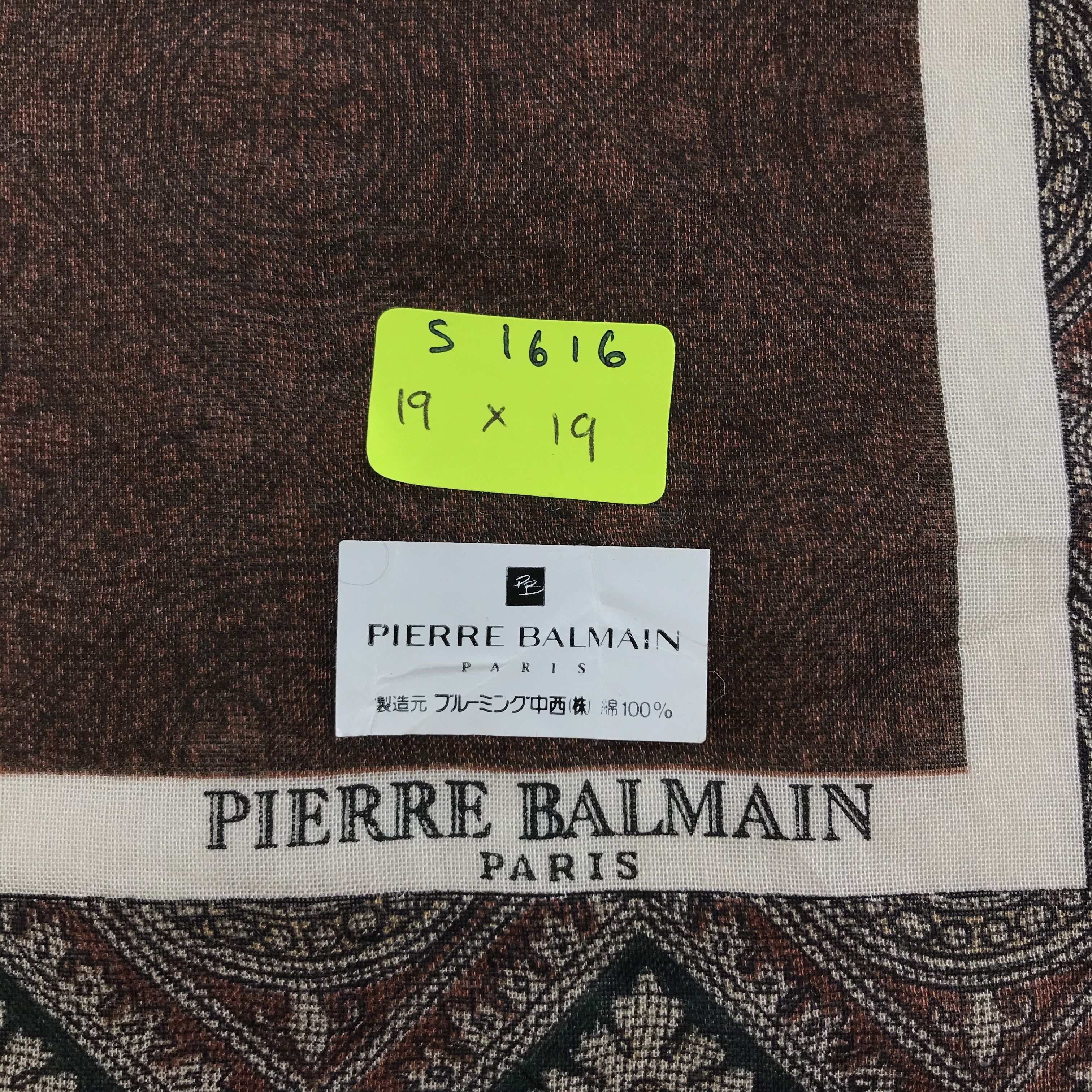 Pierre Balmain × Vintage Pierre Balmain Bandana / Handkerchief / Neckerchief - S1616 Size ONE SIZE - 5 Thumbnail