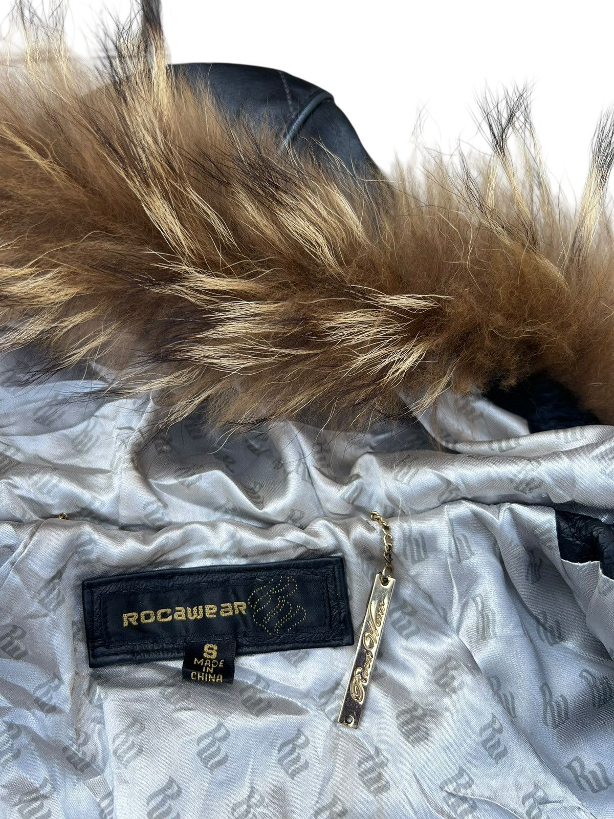 Rocawear Vintage Y2K Rocawear Quilt Crop Down Leather Jacket Real Fur Size US S / EU 44-46 / 1 - 14 Thumbnail