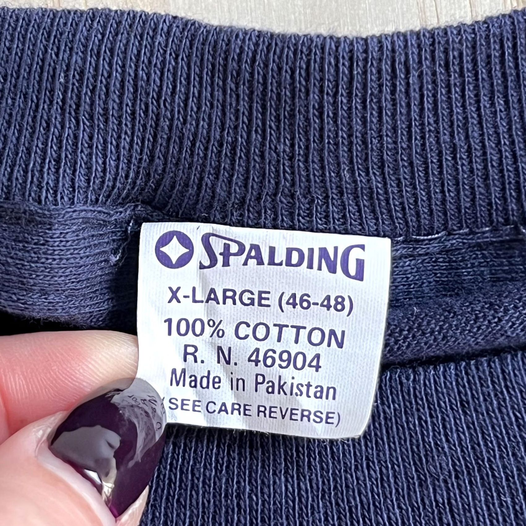 Spalding VINTAGE Spalding Shirt Mens Small Blue Crewneck Pocket 100% Cotton Basic Tee XS-XL Navy Crew Neck Short Sleeve Lint Free Mens Small Size US S / EU 44-46 / 1 - 4 Thumbnail