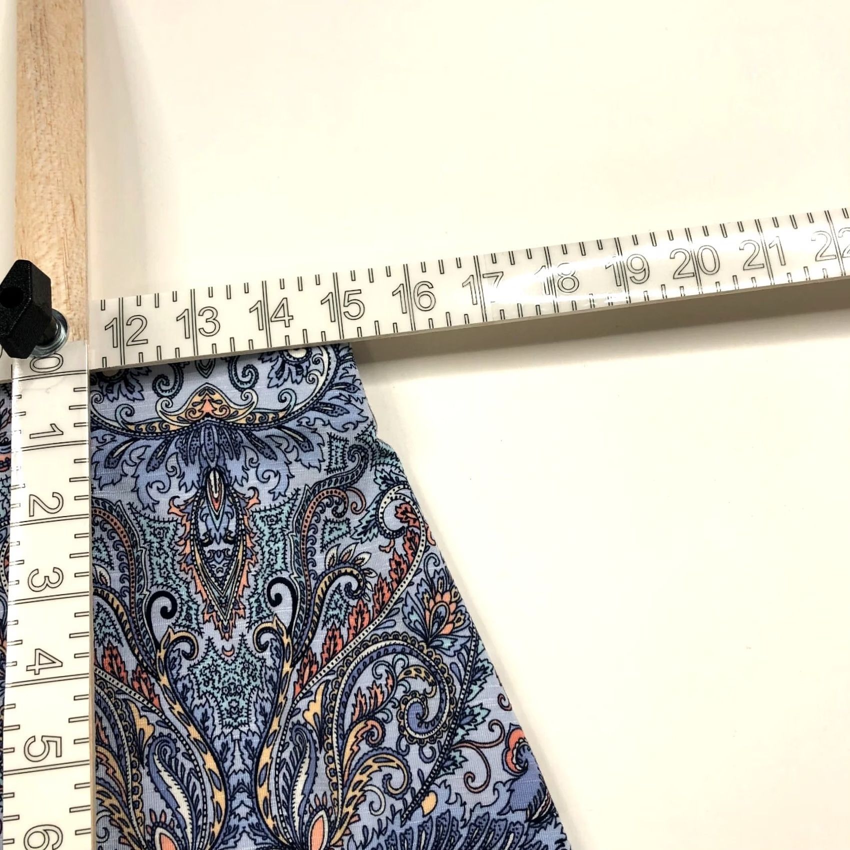 J. Jill J.Jill SP Petite Rayon Pull On Midi Skirt All Over Print Geo MINT Geometric Pattern Casual Womens Midi Skirt, Blue, PS, Pull On, 30 In Fits 5.25 Size 28" / US 6 / IT 42 - 3 Thumbnail