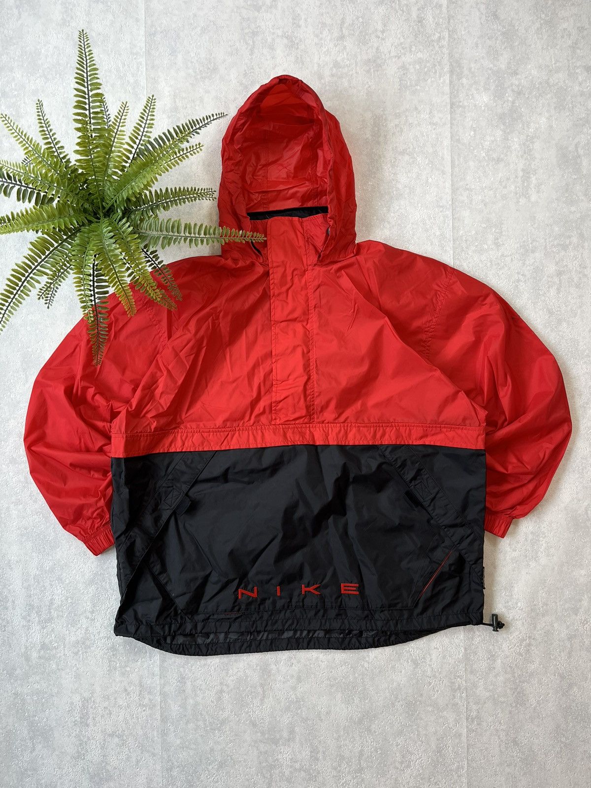 Nike × Vintage 90's NIKE RETRO HOODED ANORAK TRACK JACKET Y2K BIG LOGO RARE Size US L / EU 52-54 / 3 - 1 Thumbnail
