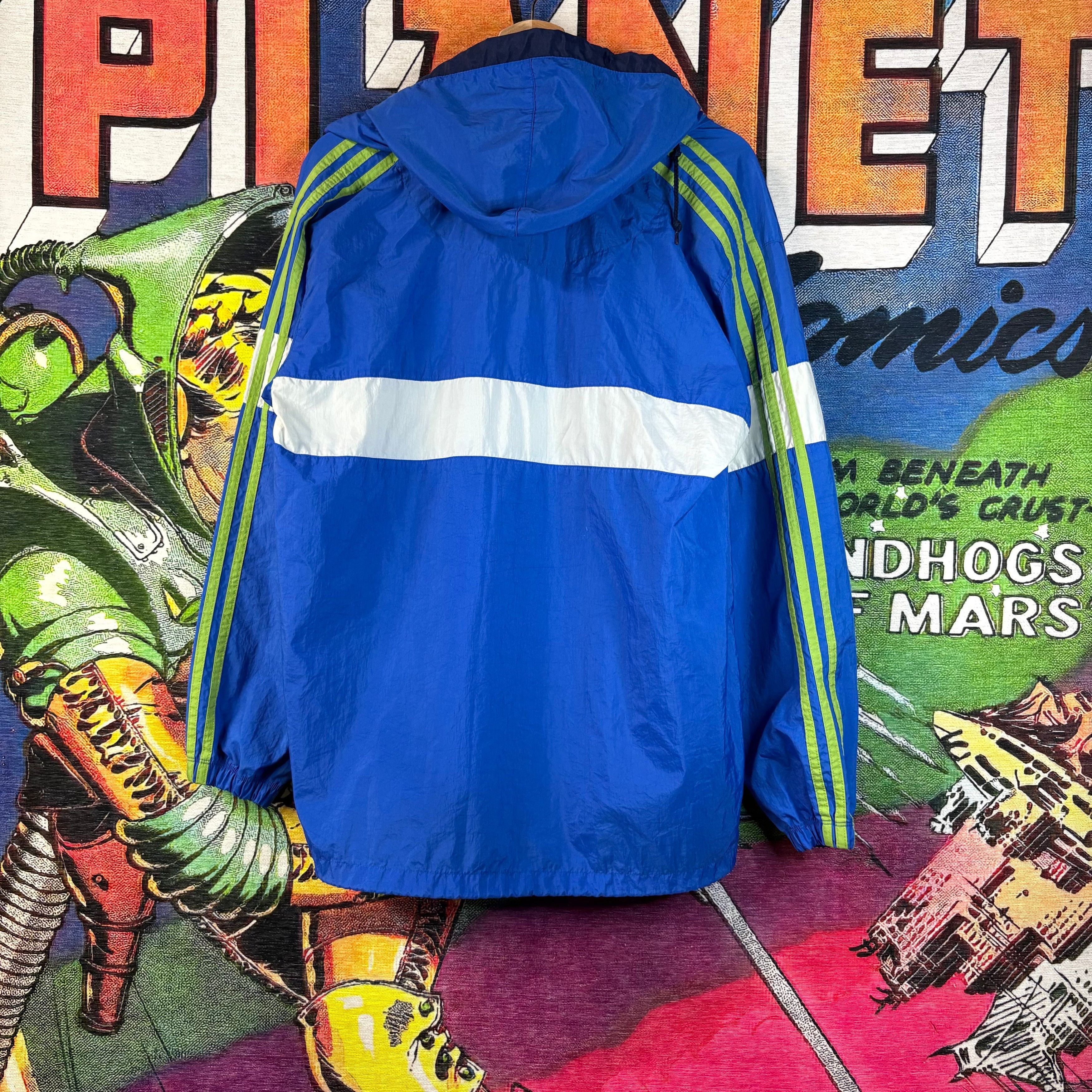 Adidas Vintage 90s Adidas Anorak Windbreaker Jacket Size Medium Size US M / EU 48-50 / 2 - 1 Thumbnail