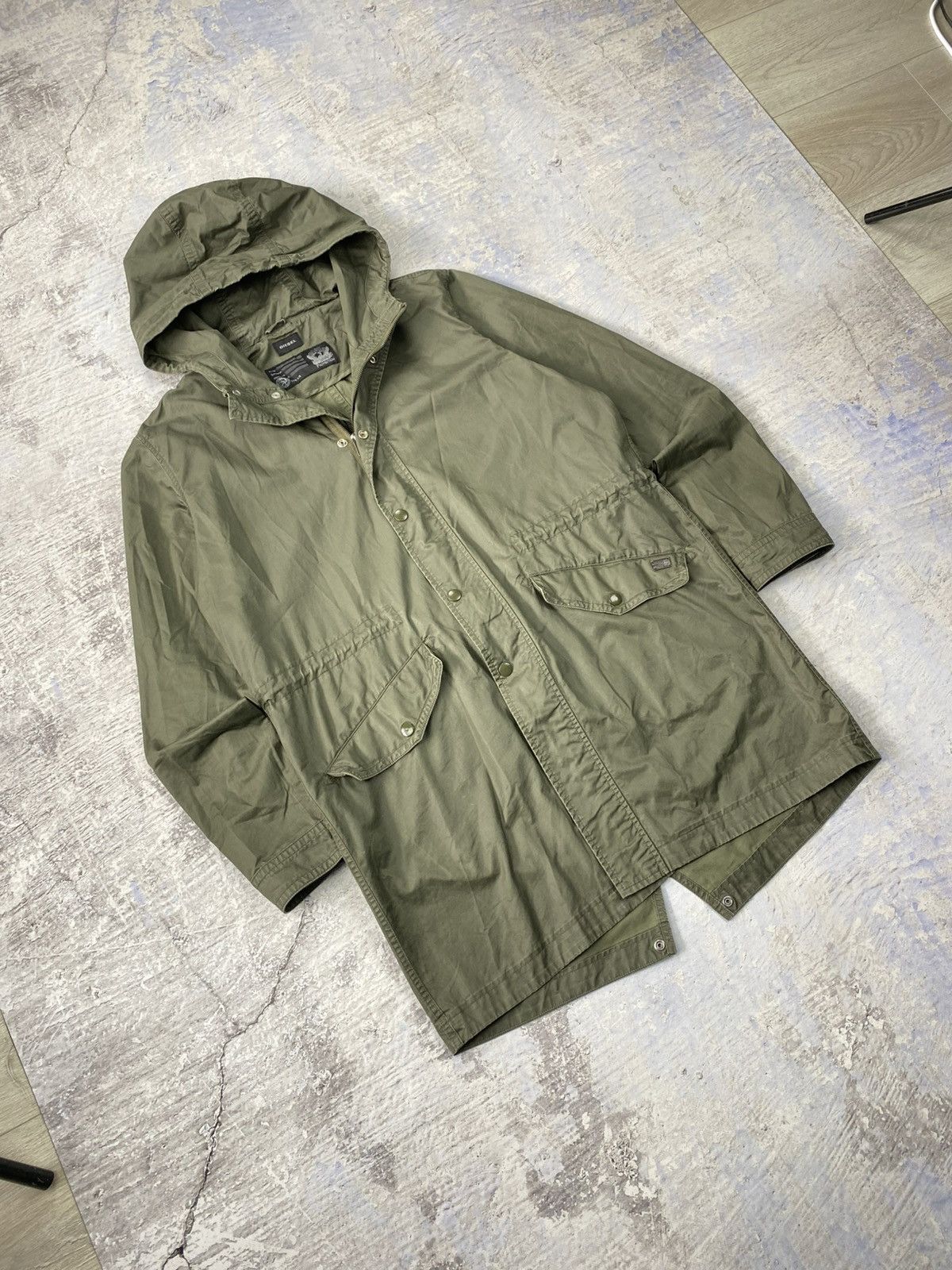 Diesel × Japanese Brand Diesel waxed parka green mens hooded jacket y2k avantgarde Size US XL / EU 56 / 4 - 6 Thumbnail