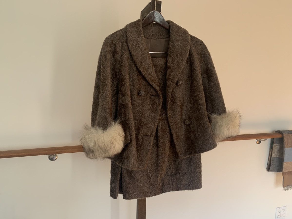 Vintage Vintage Fur Coat Skirt Set Chanel Blazer Fox Two Piece Wool Size XS / US 0-2 / IT 36-38 - 25 Thumbnail
