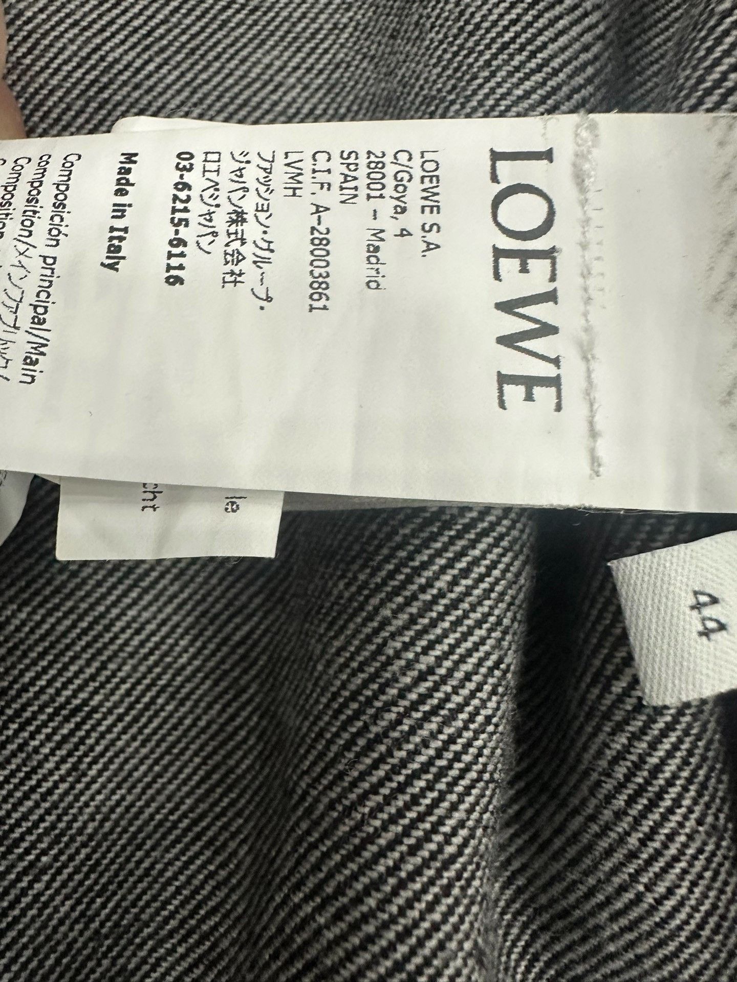 Loewe Loewe Black Denim Back Graffiti Leather Jacket 2501-Nextarr Size US S / EU 44-46 / 1 - 6 Thumbnail