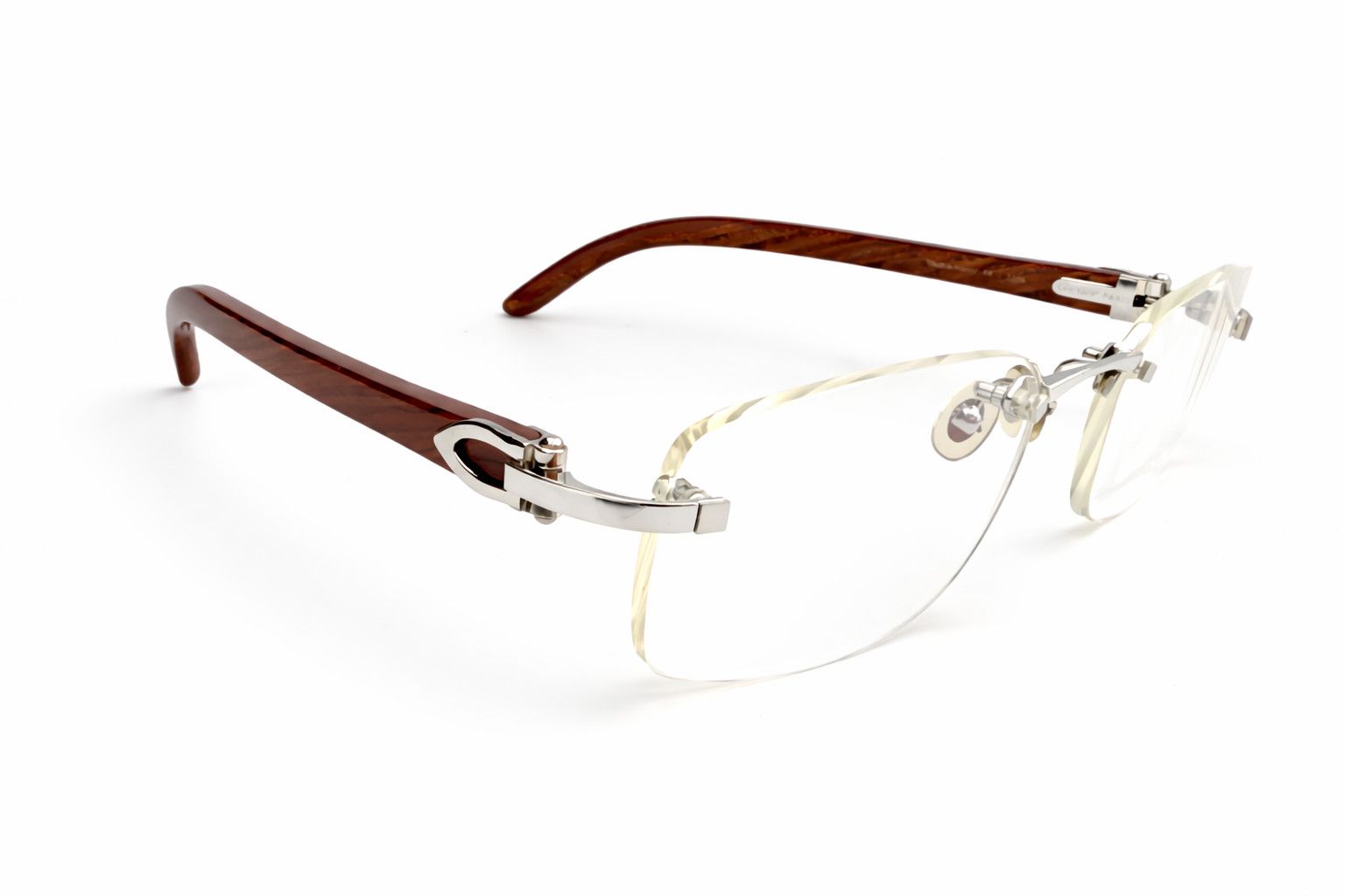 Cartier Luxury Vintage Cartier Bubinga Wood Eyewear – Authentic Size ONE SIZE - 7 Thumbnail