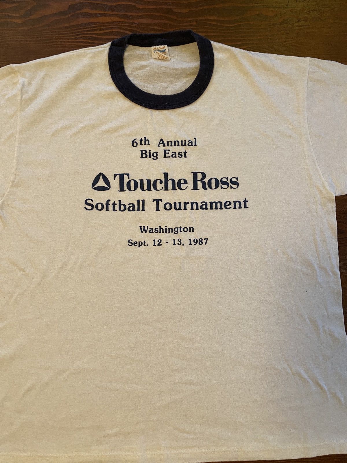 Vintage Vintage 1987 Touche Ross Softball Washington DC Ringer Tee Size US L / EU 52-54 / 3 - 5 Thumbnail