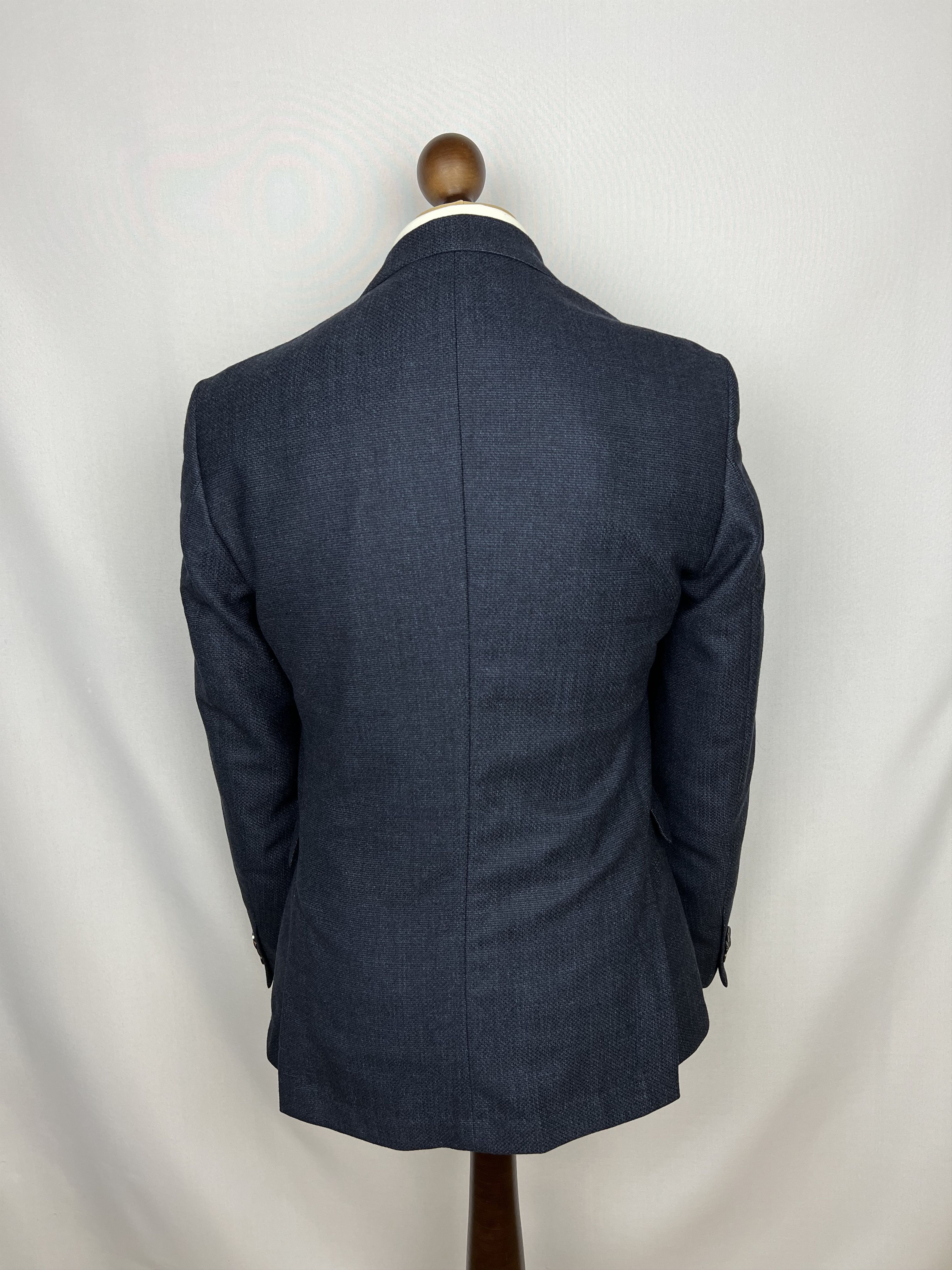Hugo Boss Solid Cotton Blend Half-Lined Modern Sport Coat Size 38R - 3 Thumbnail
