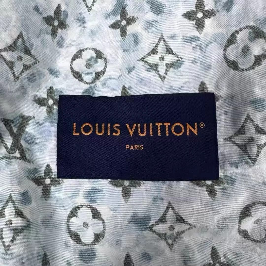 Louis Vuitton LV FW23 Logo All-Over Print Hooded Blue Jacket 48 Size US M / EU 48-50 / 2 - 3 Thumbnail