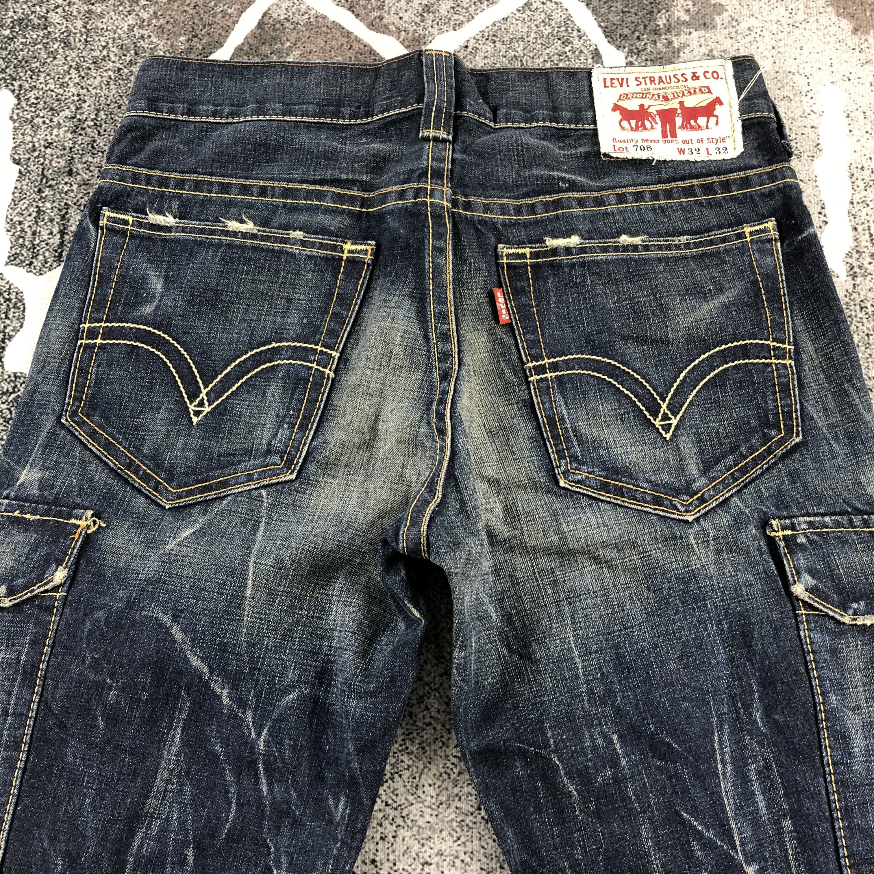 Levi's Vintage Levis 708 Cargo Jeans Multi Pocket Denim KJ827 Size US 32 / EU 48 - 4 Thumbnail