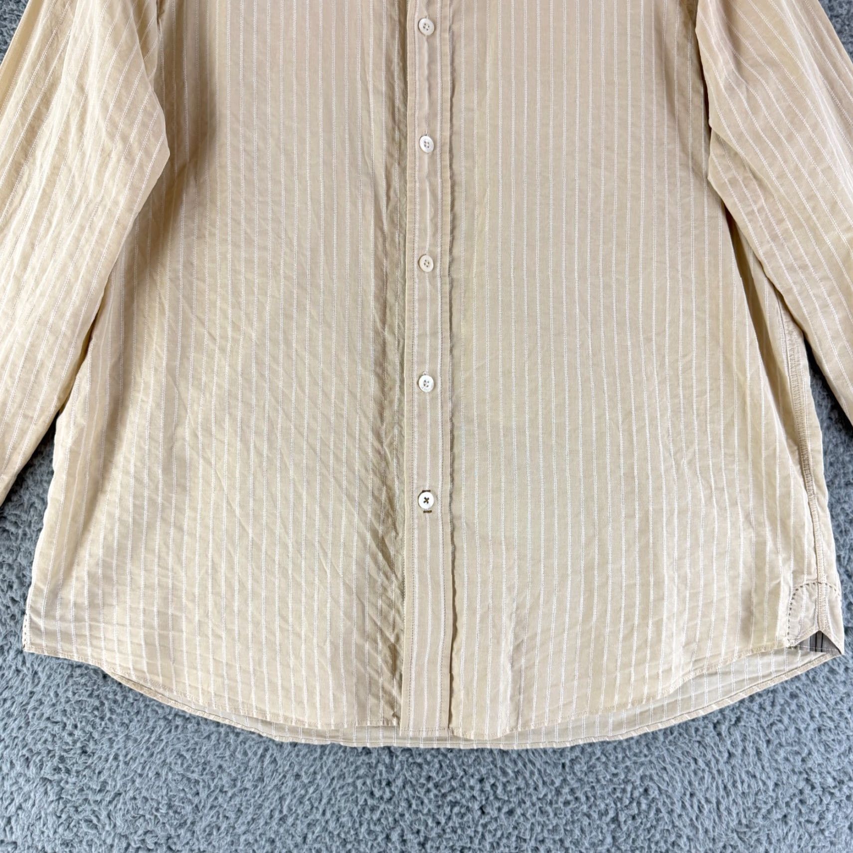 Tommy Bahama Tommy Bahama Indigo Palms Button-Up Shirt Mens Large Beige Stripe Long Sleeve Size US L / EU 52-54 / 3 - 4 Thumbnail
