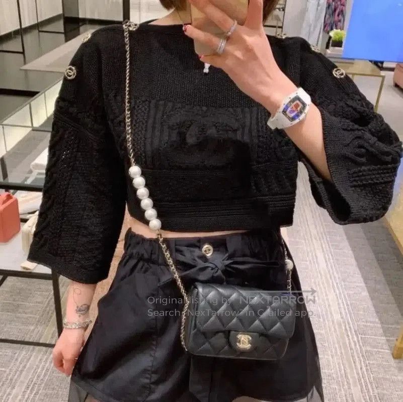 Chanel Chanel Black Cotton Women's Shorts . Size 23" - 8 Thumbnail