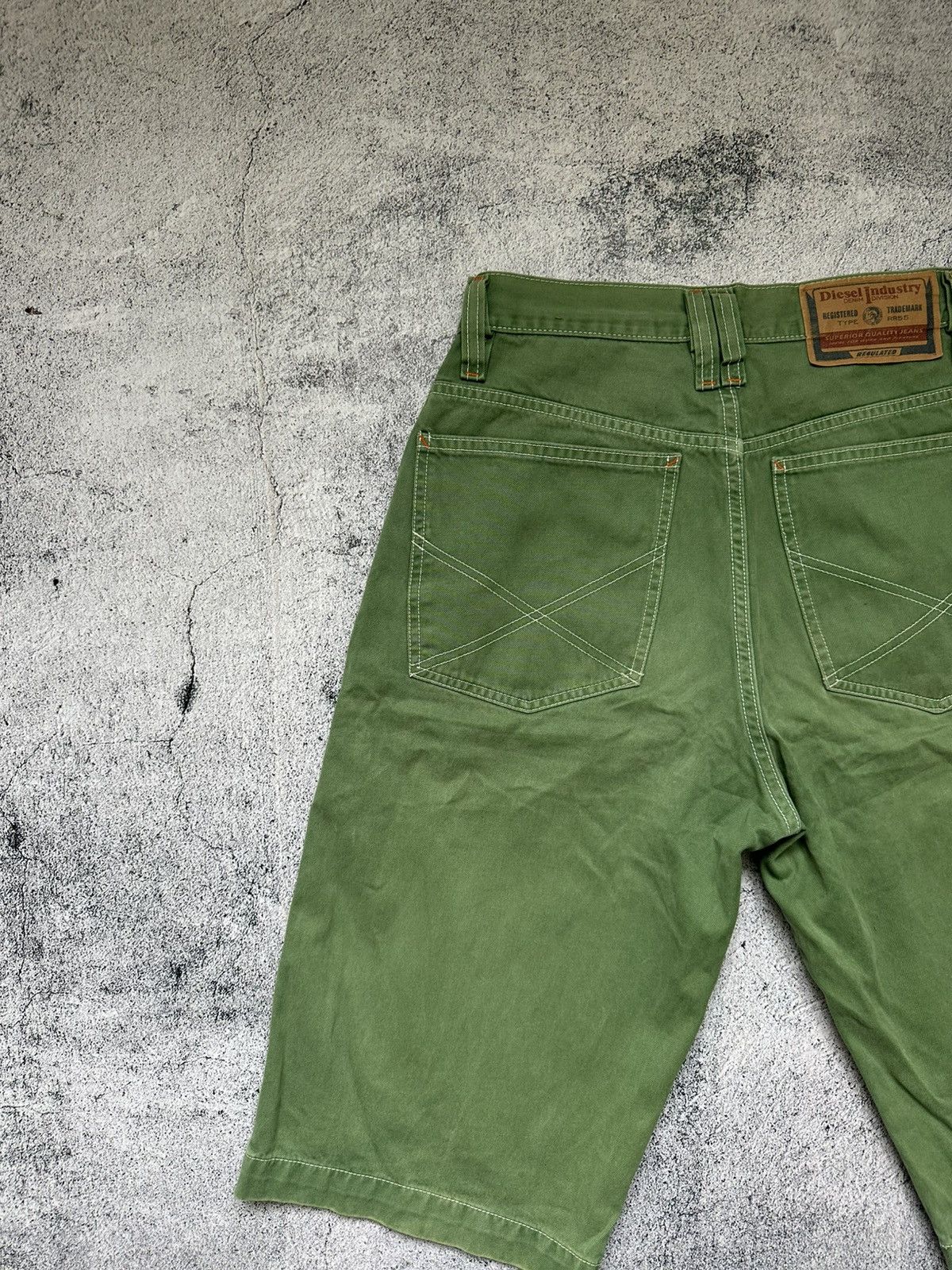 Diesel Vintage Diesel Oversize Shorts Green Denim Y2K Size US 28 / EU 44 - 9 Thumbnail