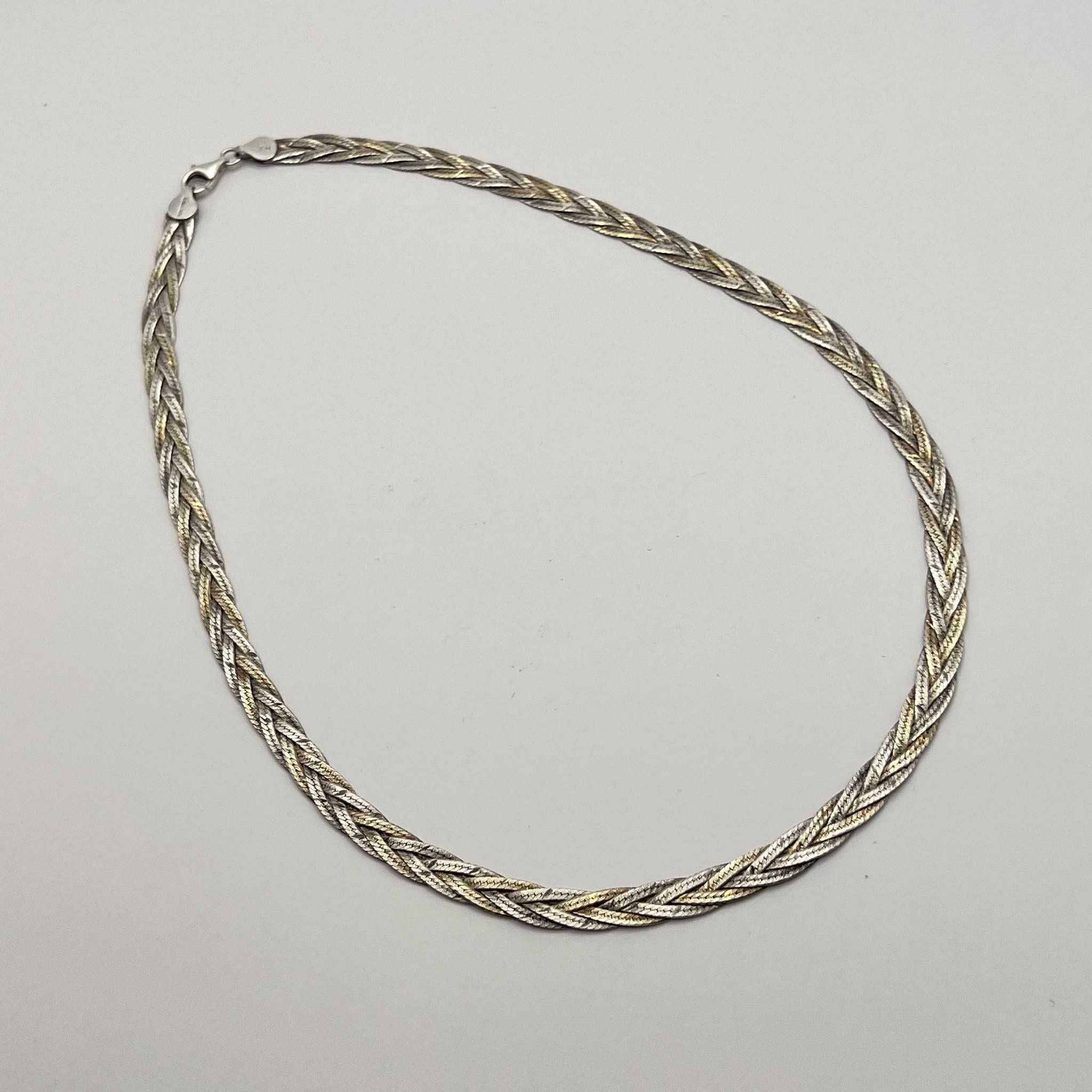 Sterling Silver Vintage Sterling Silver 925 Jewelry Chain Necklace Size ONE SIZE - 4 Thumbnail