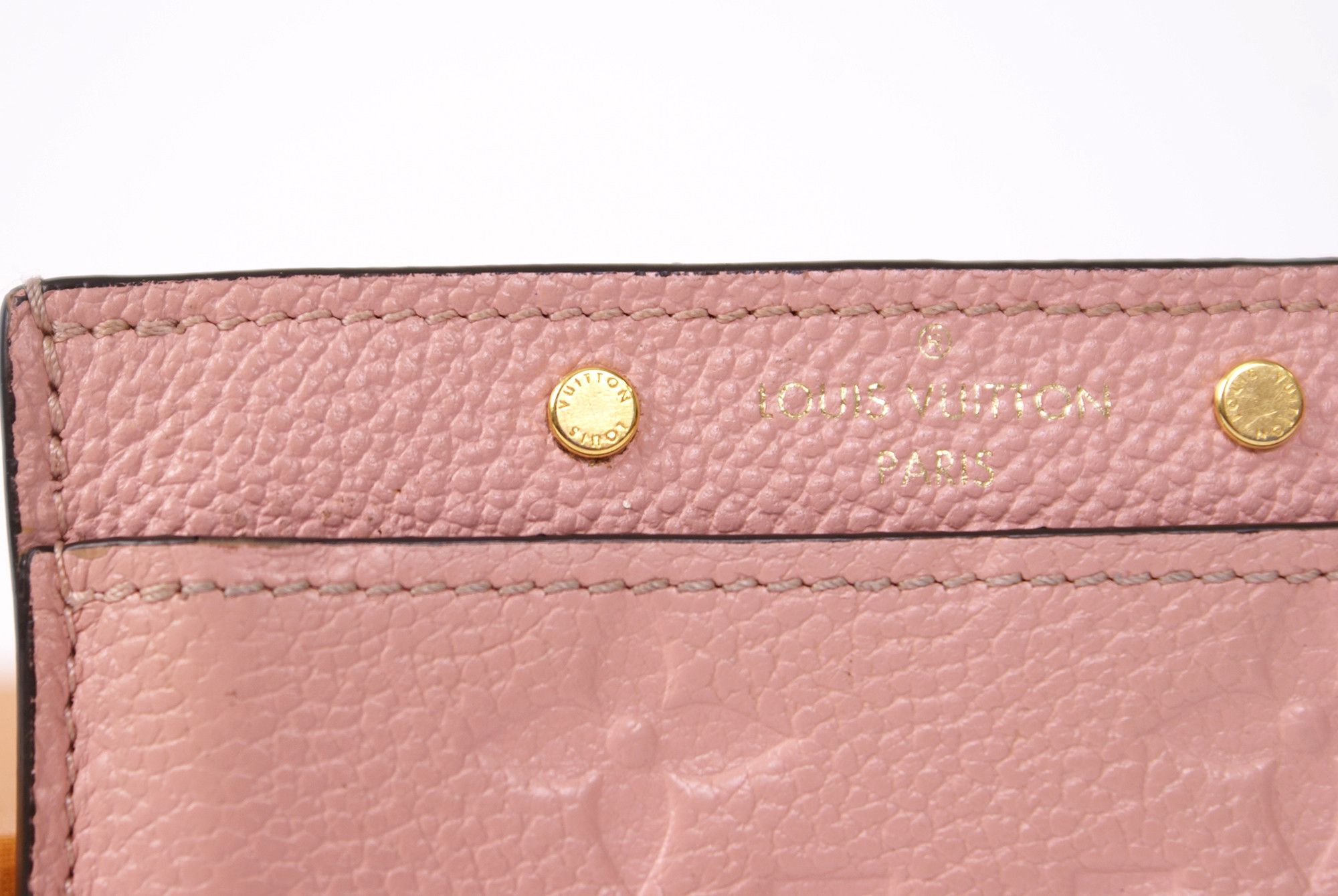 Louis Vuitton Louis Vuitton Monogram Empreinte Leather Card Holder Rose Size ONE SIZE - 6 Thumbnail