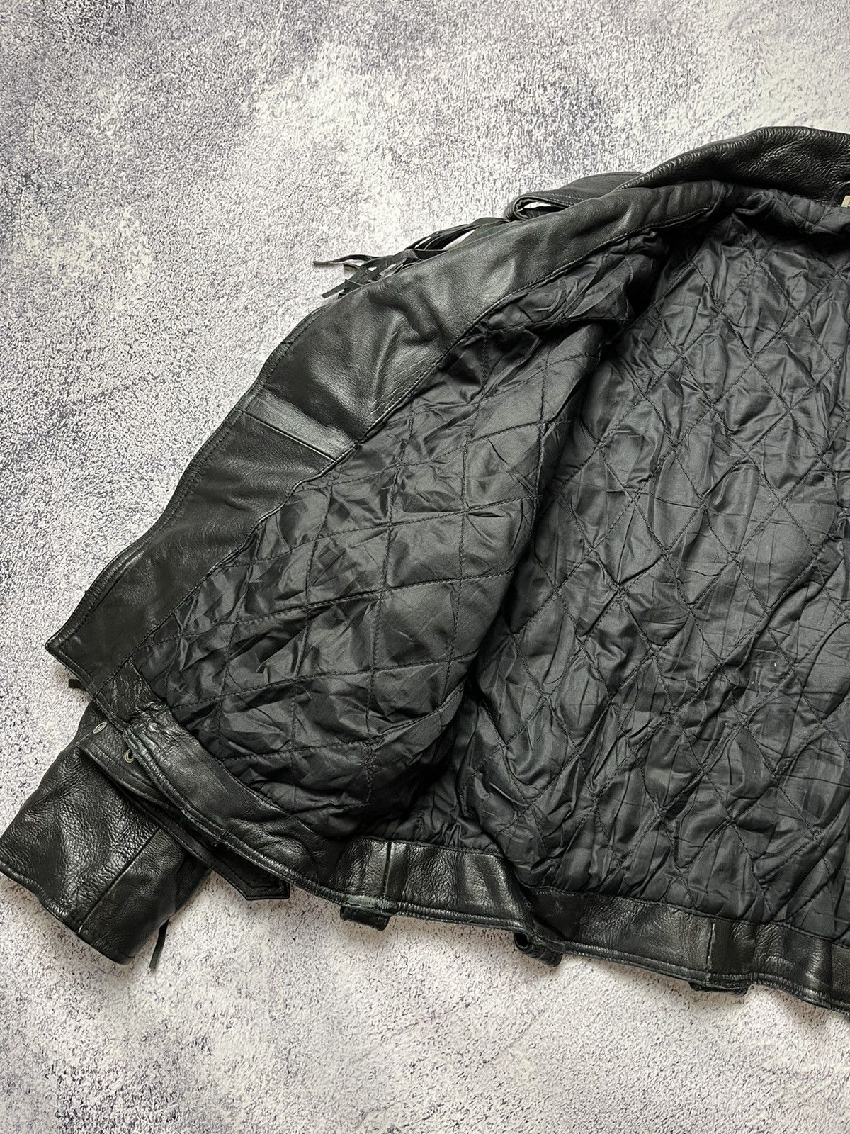 Vintage Vintage Avant Garde Y2k Black Leather Jacket Size US L / EU 52-54 / 3 - 18 Thumbnail