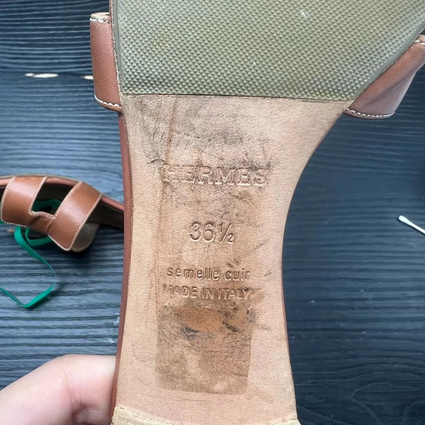Hermes Hermès Oasis Brown Women's Heels 36.5 Worn 2x Size US 6 / IT 36 - 8 Thumbnail