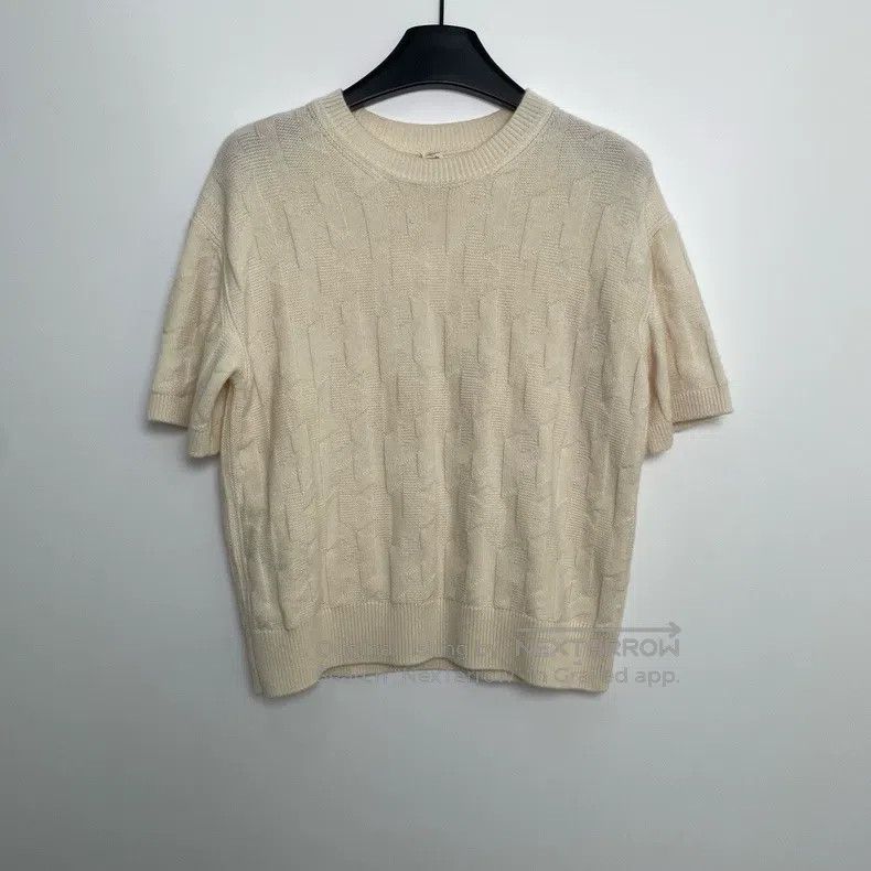 Hermes Hermes Round Neck H Dark Flower Knit Short Sleeve Size XS / US 0-2 / IT 36-38 - 2 Thumbnail