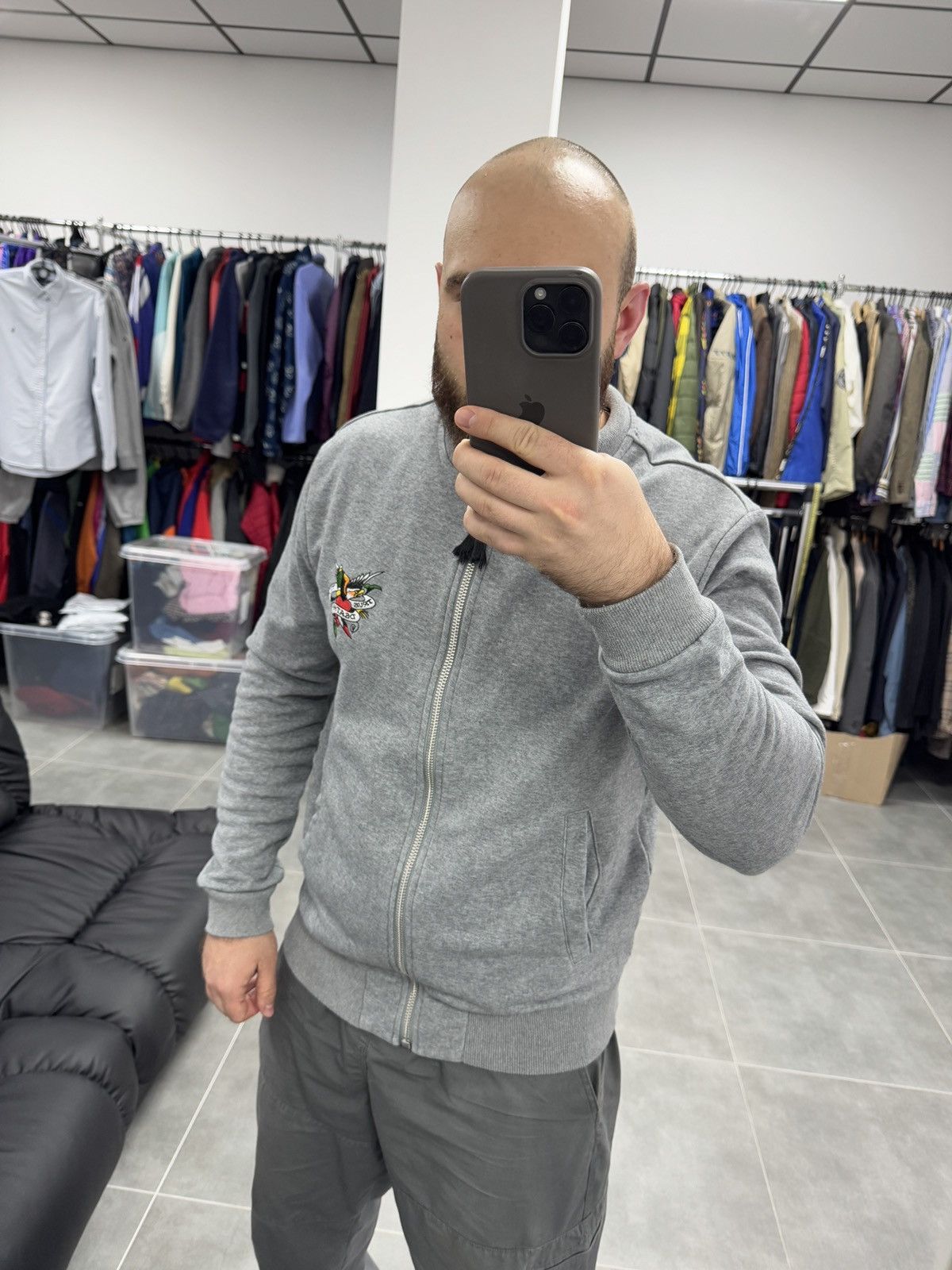 Ed Hardy Ed Hardy Till Death Los Angeles Bomber Tracktop Zip Jacket Size US L / EU 52-54 / 3 - 3 Thumbnail