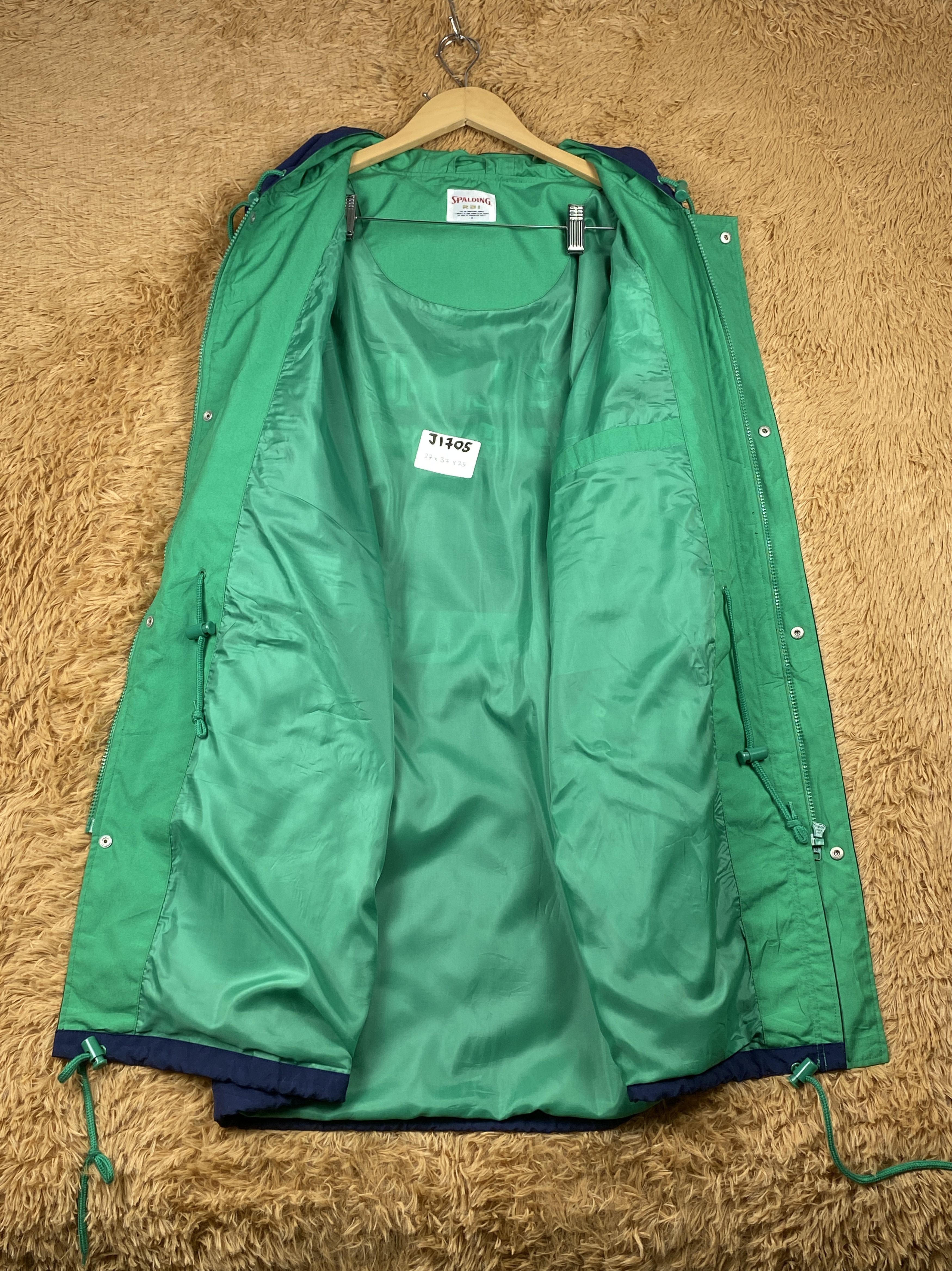Spalding Vintage Spalding Hoodie Long Jacket Parkas J1705 Size US L / EU 52-54 / 3 - 7 Thumbnail