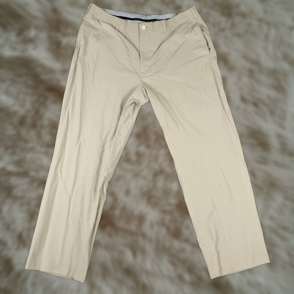 Brooks Brothers Brooks Brothers Pants Mens 38x29 Beige Flat Front Chino Trousers - Regular Fit, Flat Front, Cotton, Beltless, Chinese? Size US 38 / EU 54 - 1 Thumbnail