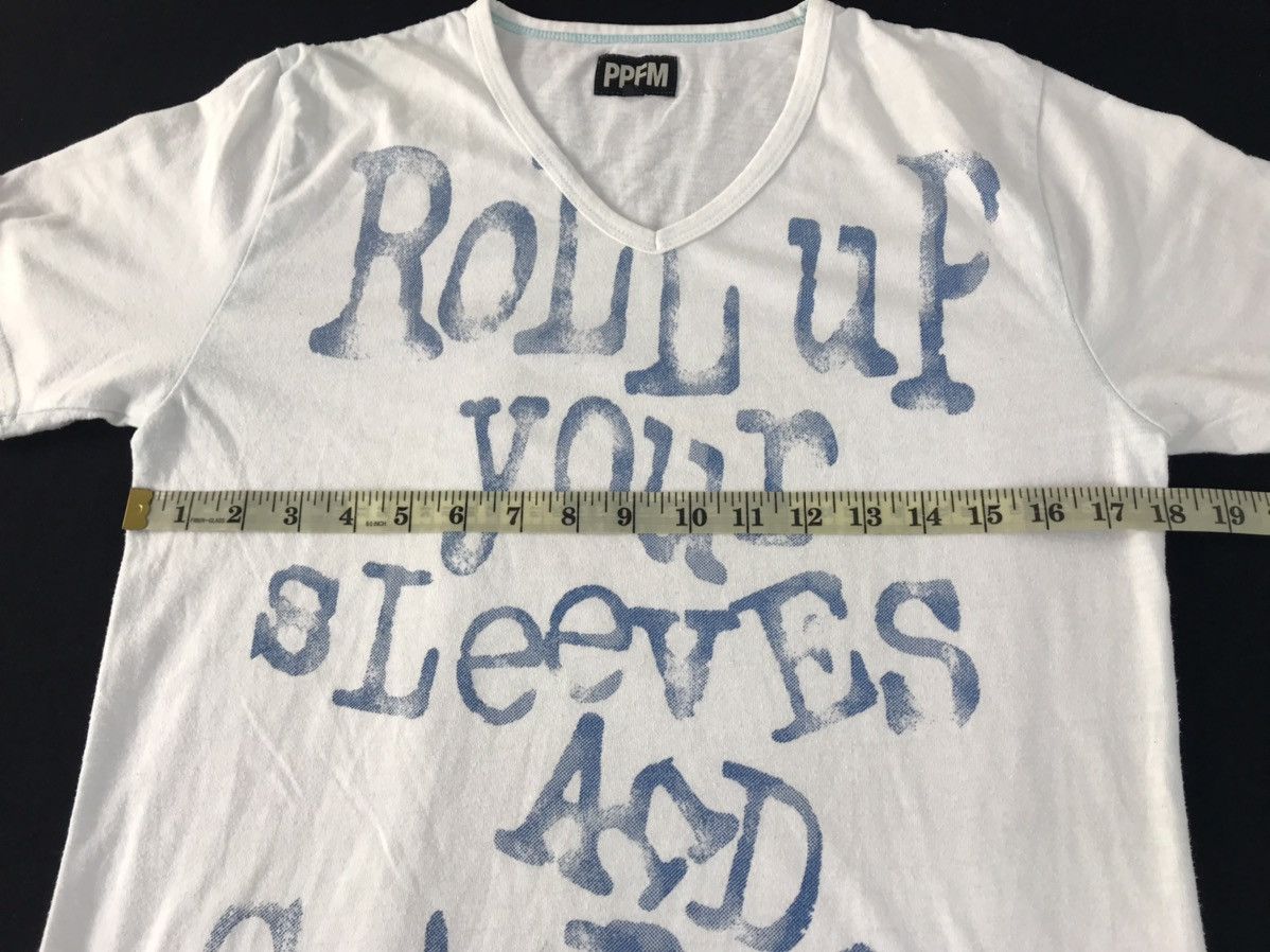 Japanese Brand Ppfm Roll Up Humor Quotes Deep V Neck Printed Tee Size US S / EU 44-46 / 1 - 9 Thumbnail