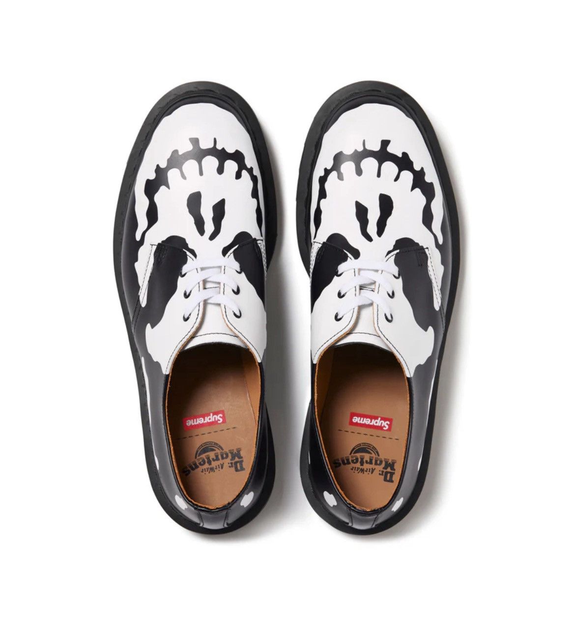 Dr. Martens × Supreme Supreme Dr Martens 1461 3-Eye Shoe Black Skull Size US 10 / EU 43 - 2 Thumbnail