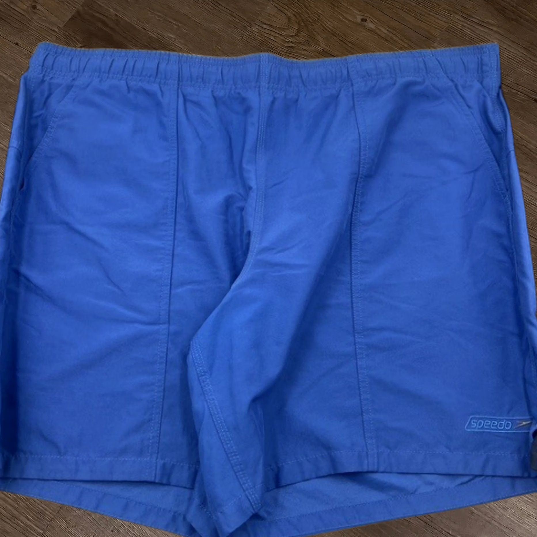 Speedo Trunk Shorts Mens 1XL Royal Blue 7.5" Mesh Lined Swim Emblem, Men's (Size 36)