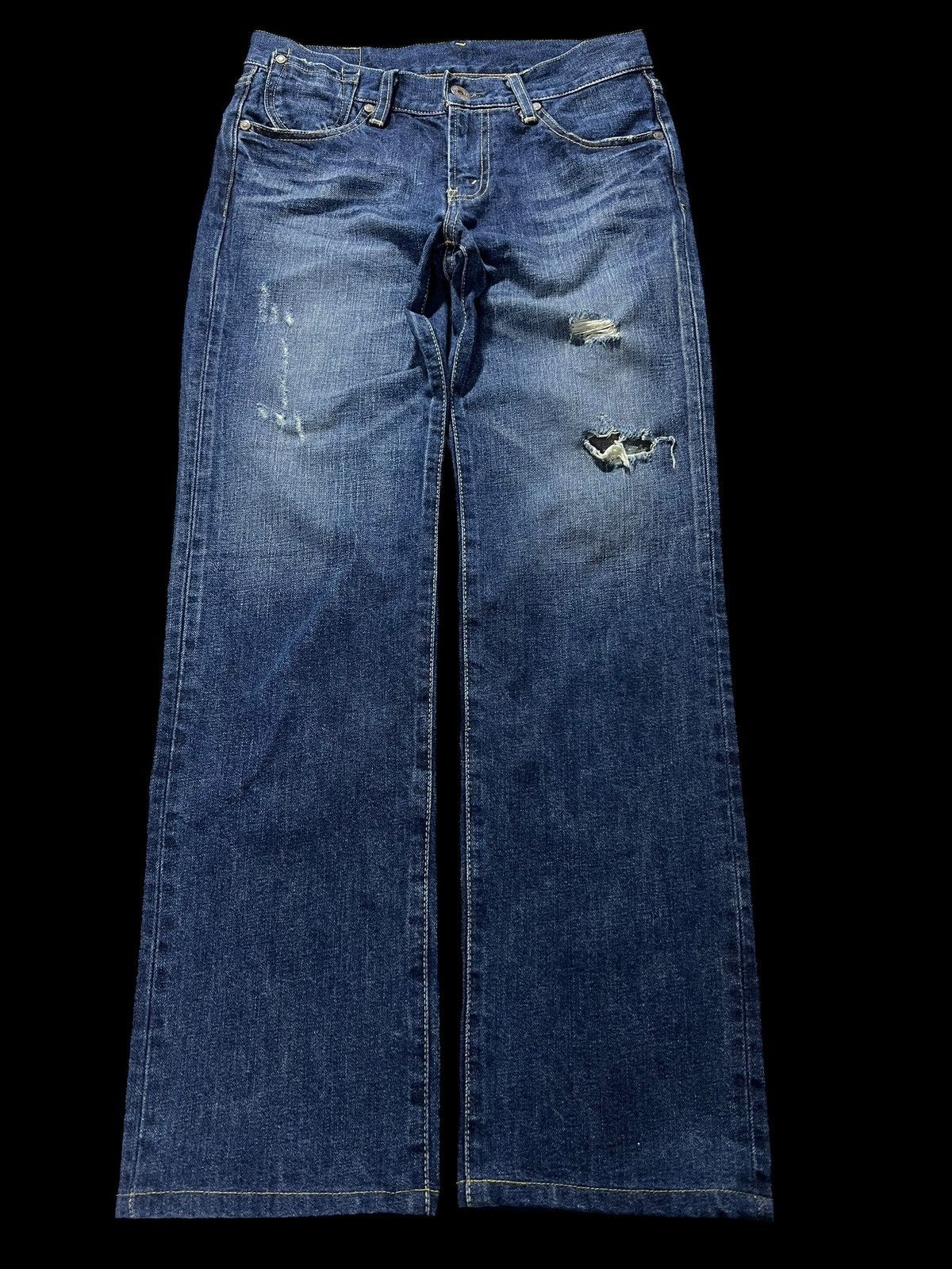 Levi's × Levi's Vintage Clothing 💥Baggy💥Vintage 90’s-00 Levis Lpc Distress Jeans Very Rare Size US 28 / EU 44 - 1 Thumbnail