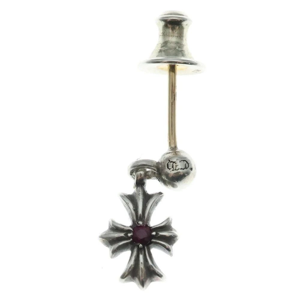 Chrome Hearts Chrome Hearts Ruby Tiny CH Cross Drop Earring Size ONE SIZE - 1 Thumbnail