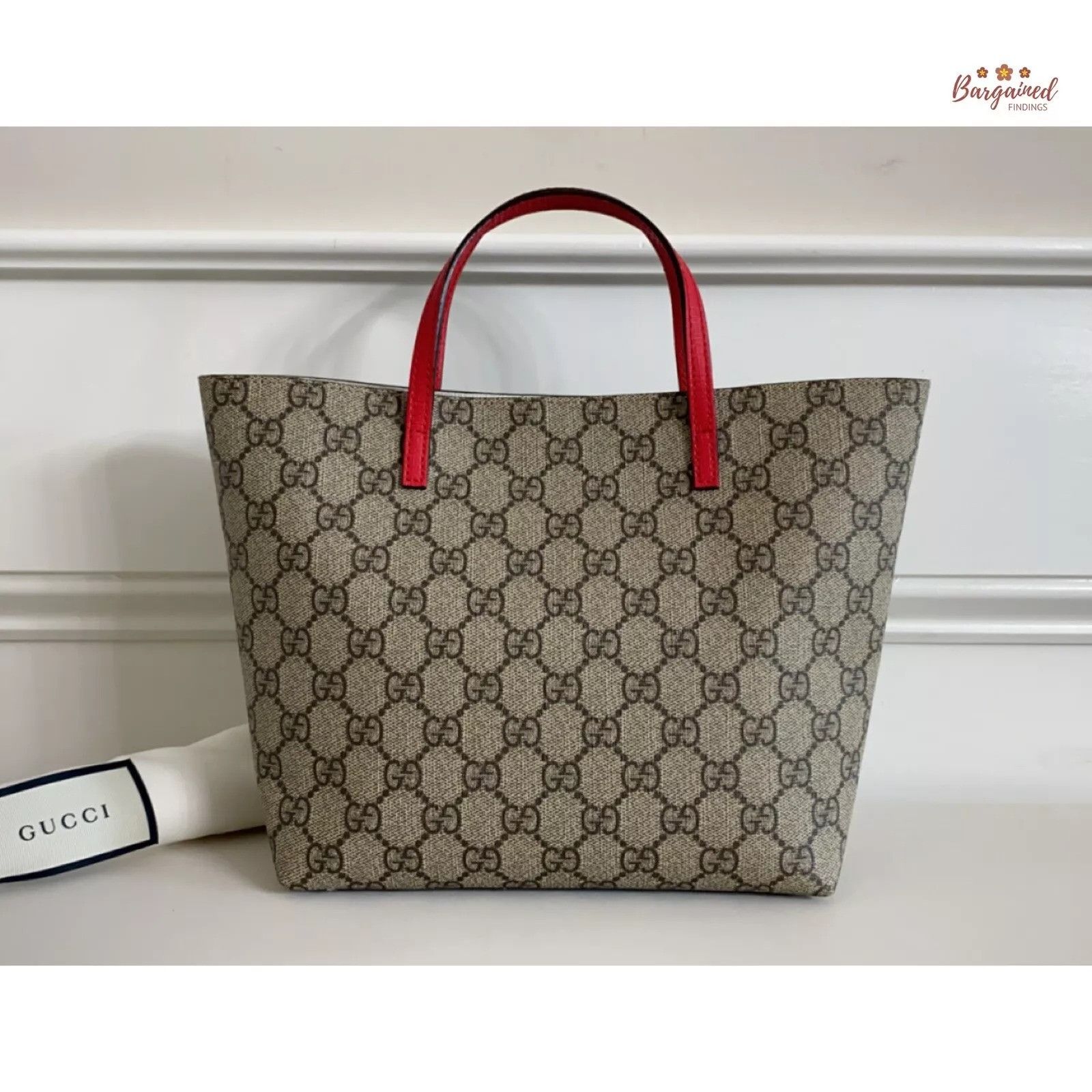 Gucci GUCCI Brown GG Supreme Monogram Leather Bow Children's Tote Size ONE SIZE - 2 Thumbnail