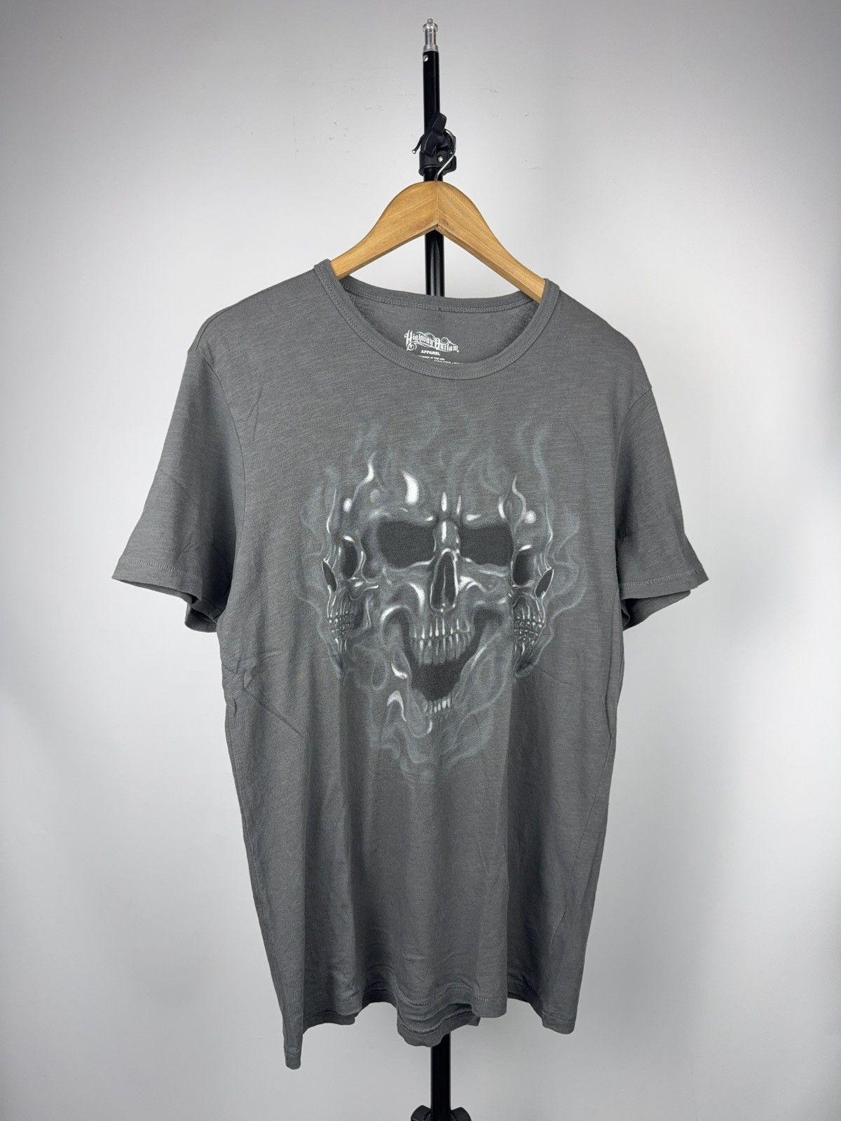 Vintage 00s Highway To Hell Triple Skull Graphic USA Biker T-Shirt L Size US L / EU 52-54 / 3 - 1 Thumbnail