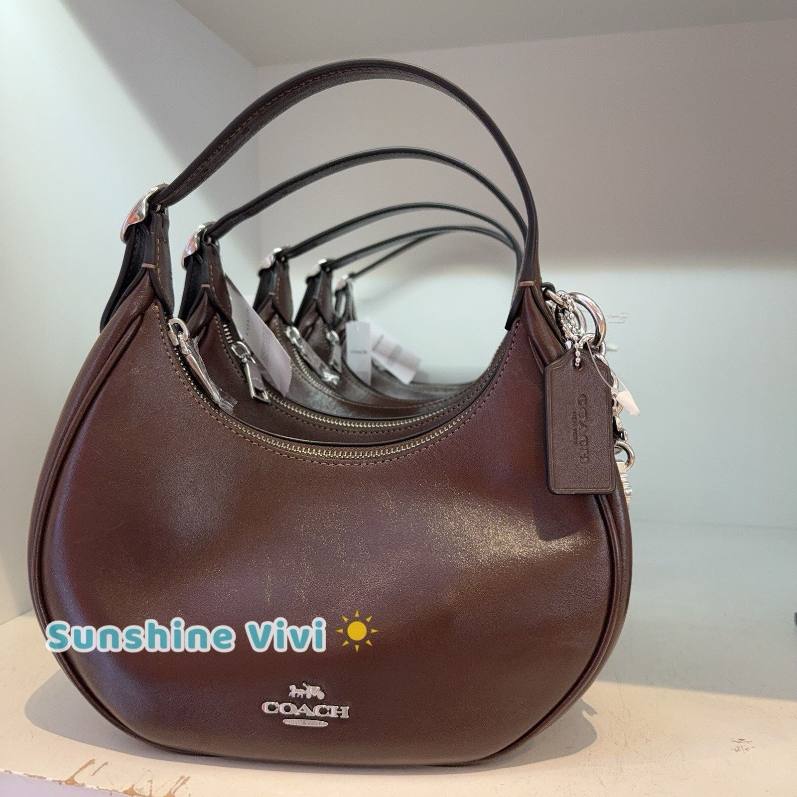 Coach NWT Coach Emily Shoulder Bag Silver/Maple leather CDX34 Size ONE SIZE - 1 Thumbnail
