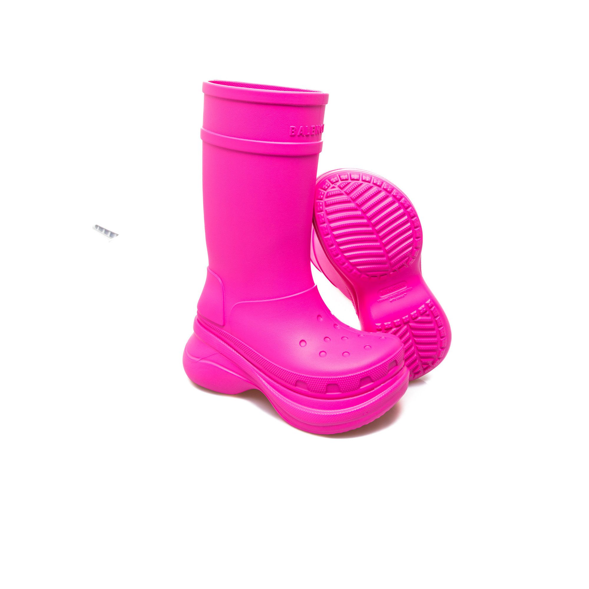 Balenciaga o1mt1gz0824 Crocs Boot in Pink Size US 6 / IT 36 - 3 Thumbnail