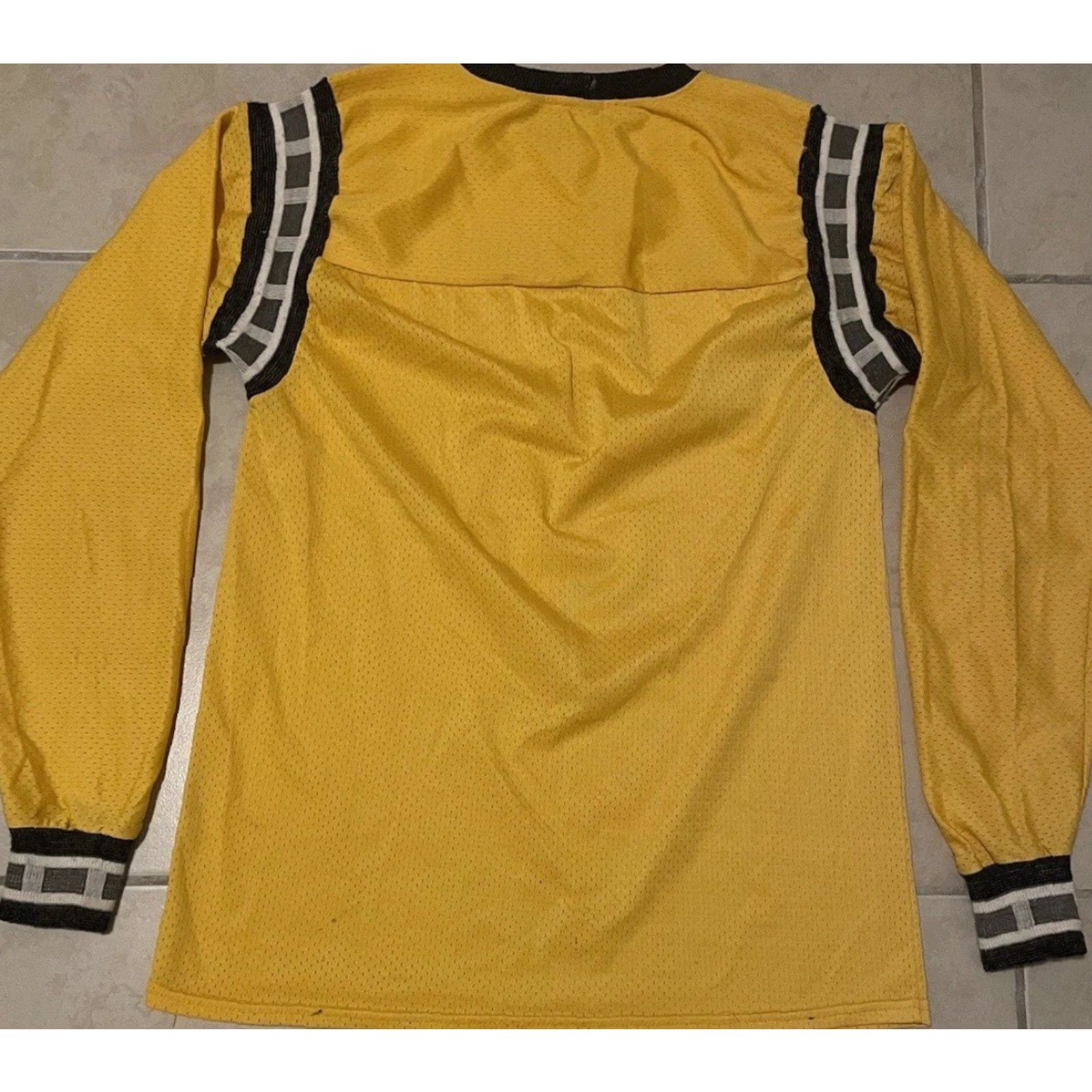 Vintage Vtg Motocross Racing Jersey Shirt Men M Yellow 70s 80s MX Kawasaki Honda Dirt Bike Racing USA Skull Retro Brand Suzuki Fan Apparel Size US M / EU 48-50 / 2 - 7 Thumbnail