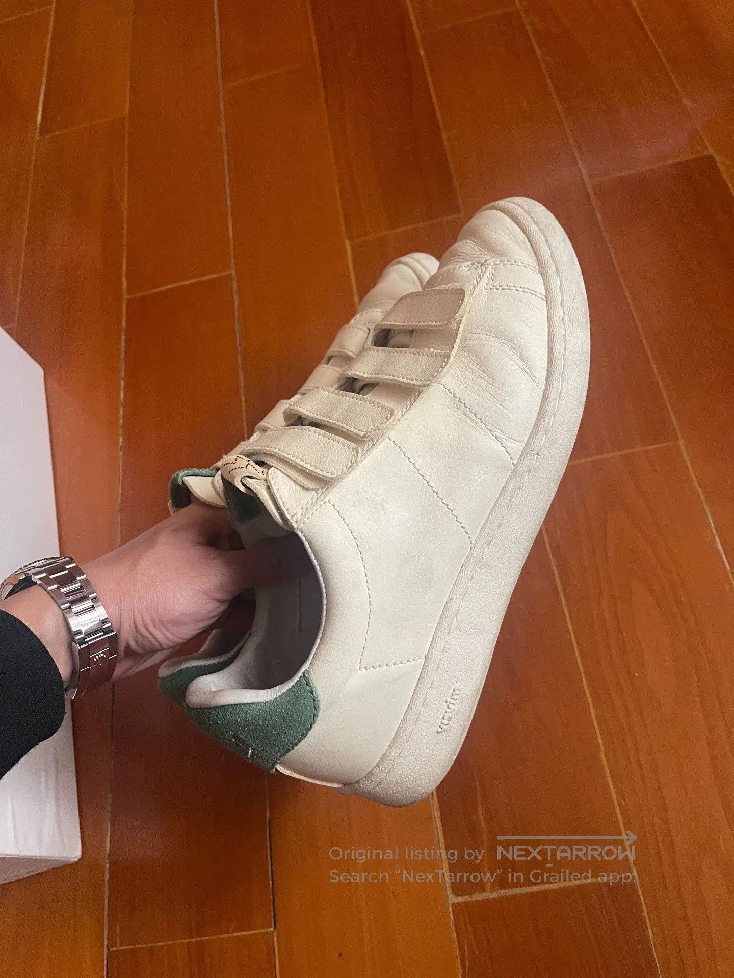 Visvim White Velcro Strap Low-Top Sneakers Size 8. Size US 8 / EU 41 - 3 Thumbnail
