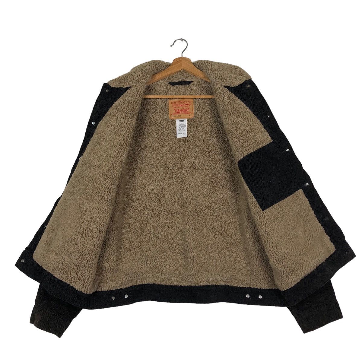 Levi's 🔥Vintage Trucker Corduroy Biker Jacket Levi’s Shearling Fur Size US L / EU 52-54 / 3 - 13 Thumbnail