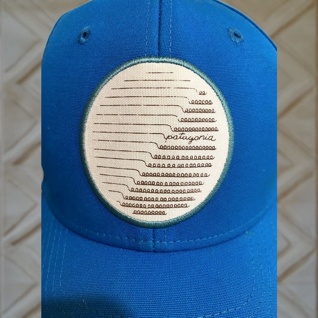 Patagonia VINTAGE? Rare Patagonia Trucker Hat Blue Unusual Collectible Adjustable Unisex Adults Blue Hat Size ONE SIZE - 1 Thumbnail
