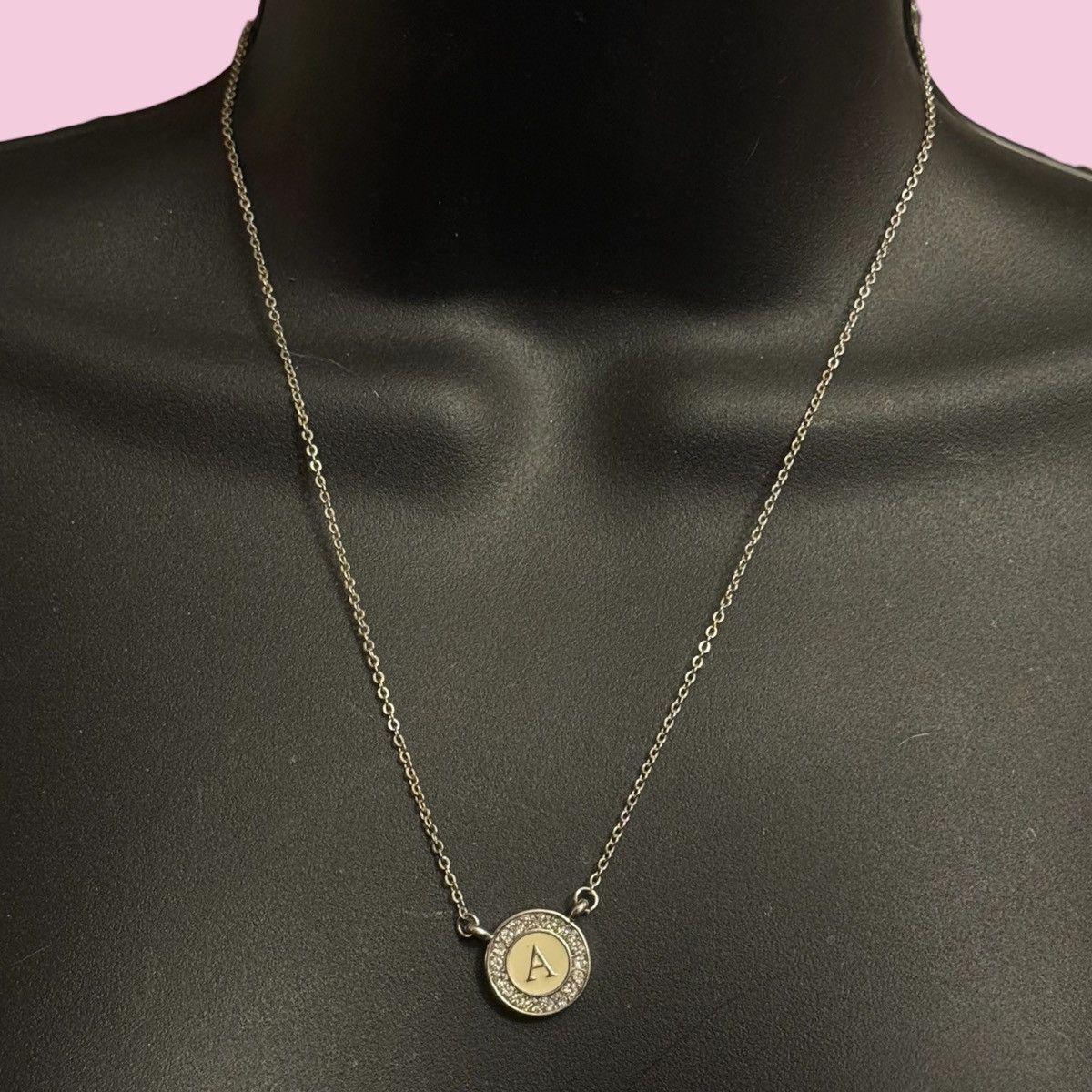 Other Silver tone WGB round disc initial letter A pendant necklace Size ONE SIZE - 1 Thumbnail