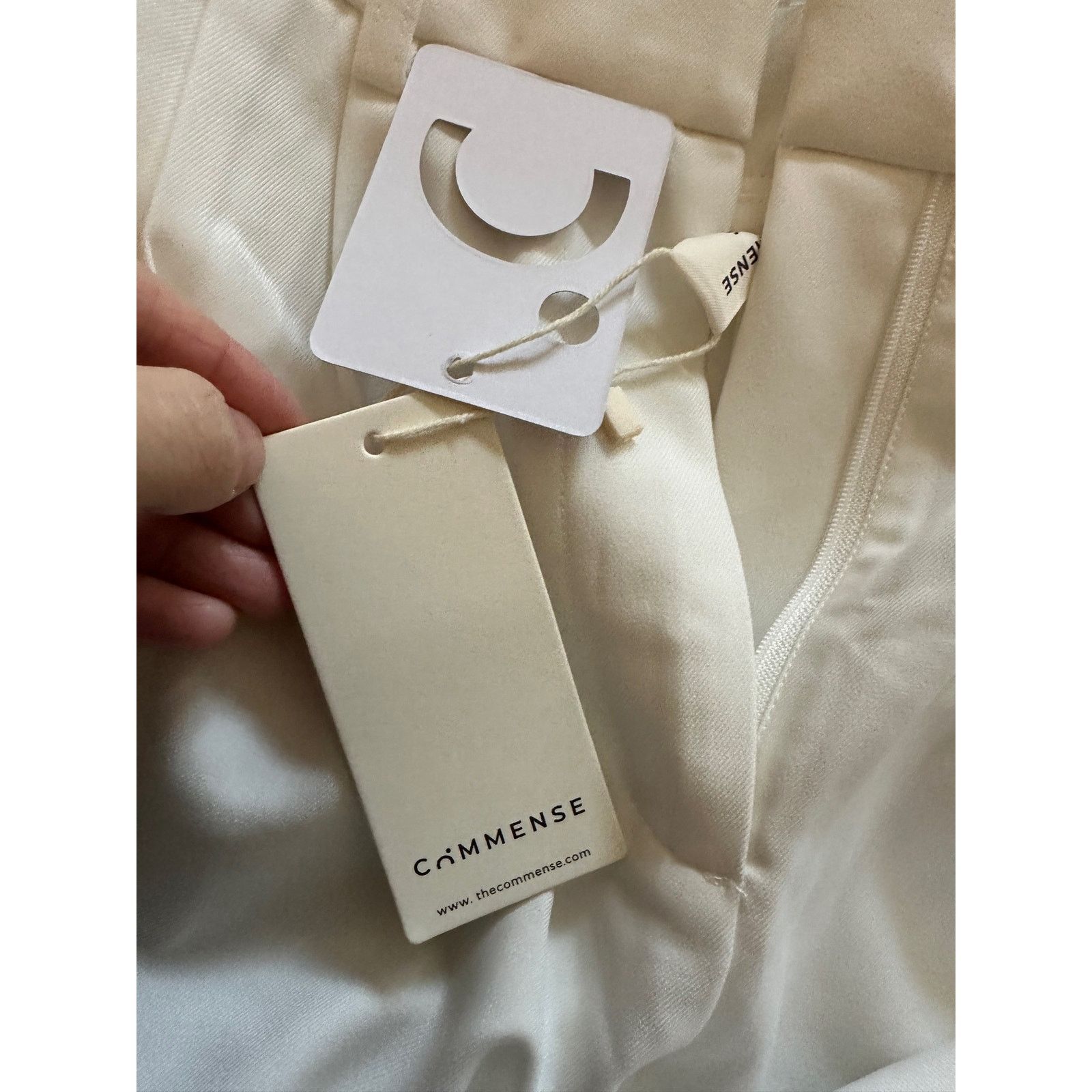 Other Commense White Wide Leg Pocketed High Waist Formal Pants Size 27" / US 4 / IT 40 - 5 Thumbnail