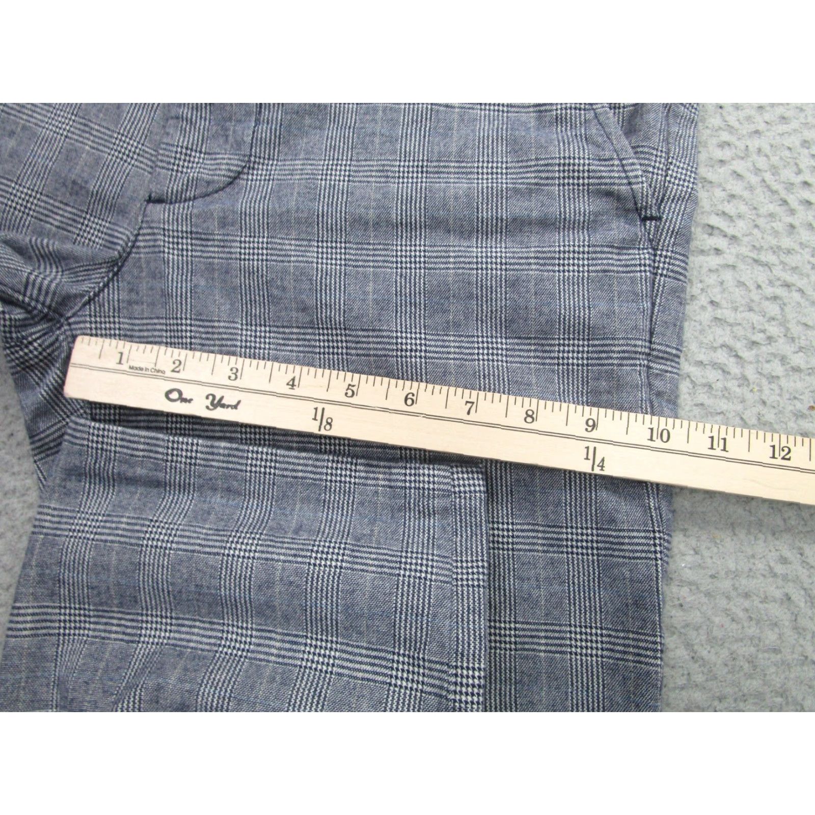 Vintage AG Adriano Goldschmied Pants Mens Size 33R Gray Glen Plaid Stretch Chino Size US 33 - 6 Thumbnail